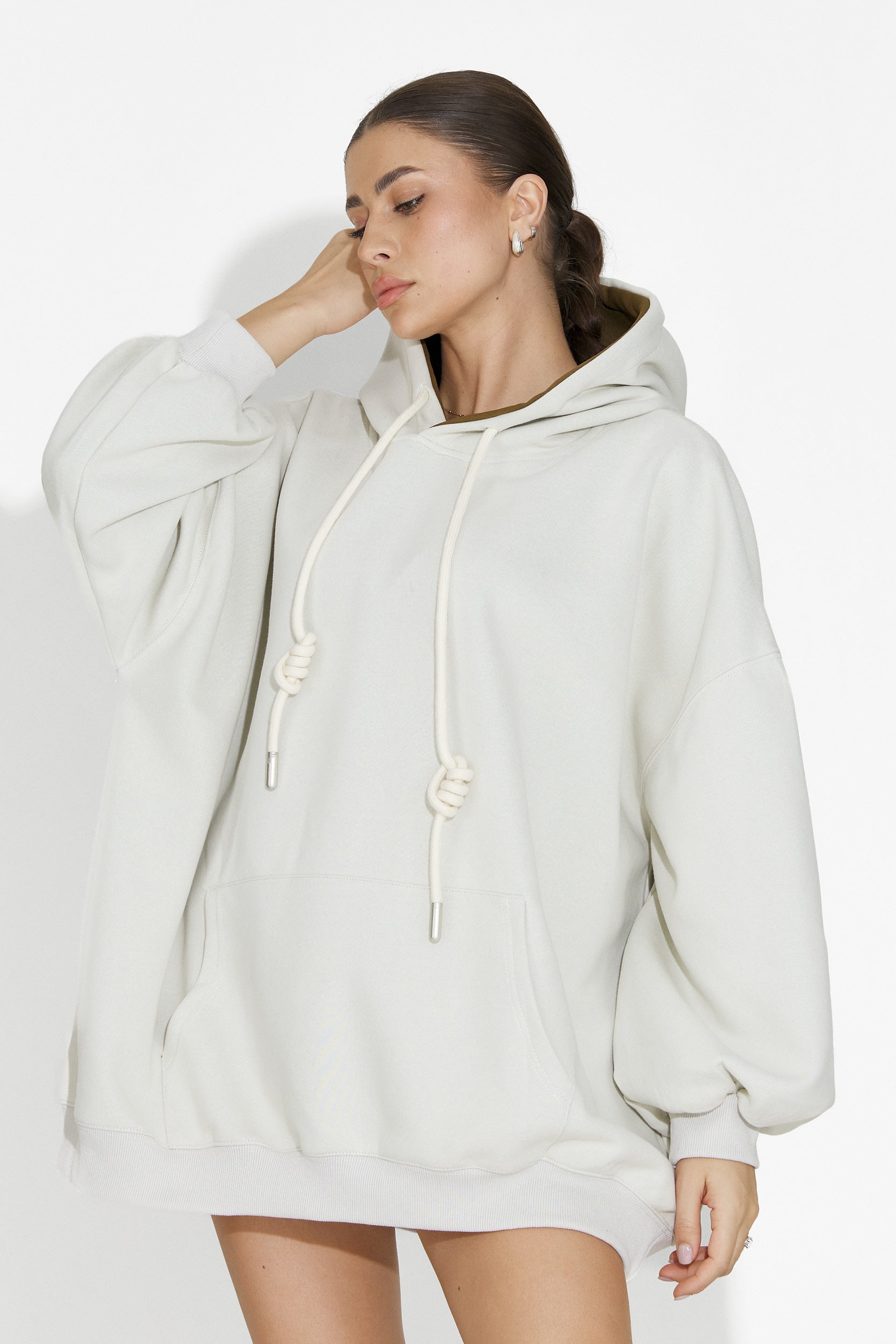 Hanorac dama casual kaki Noblesa Bogas