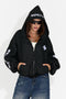 Hanorac dama casual negru Drapyna Bogas