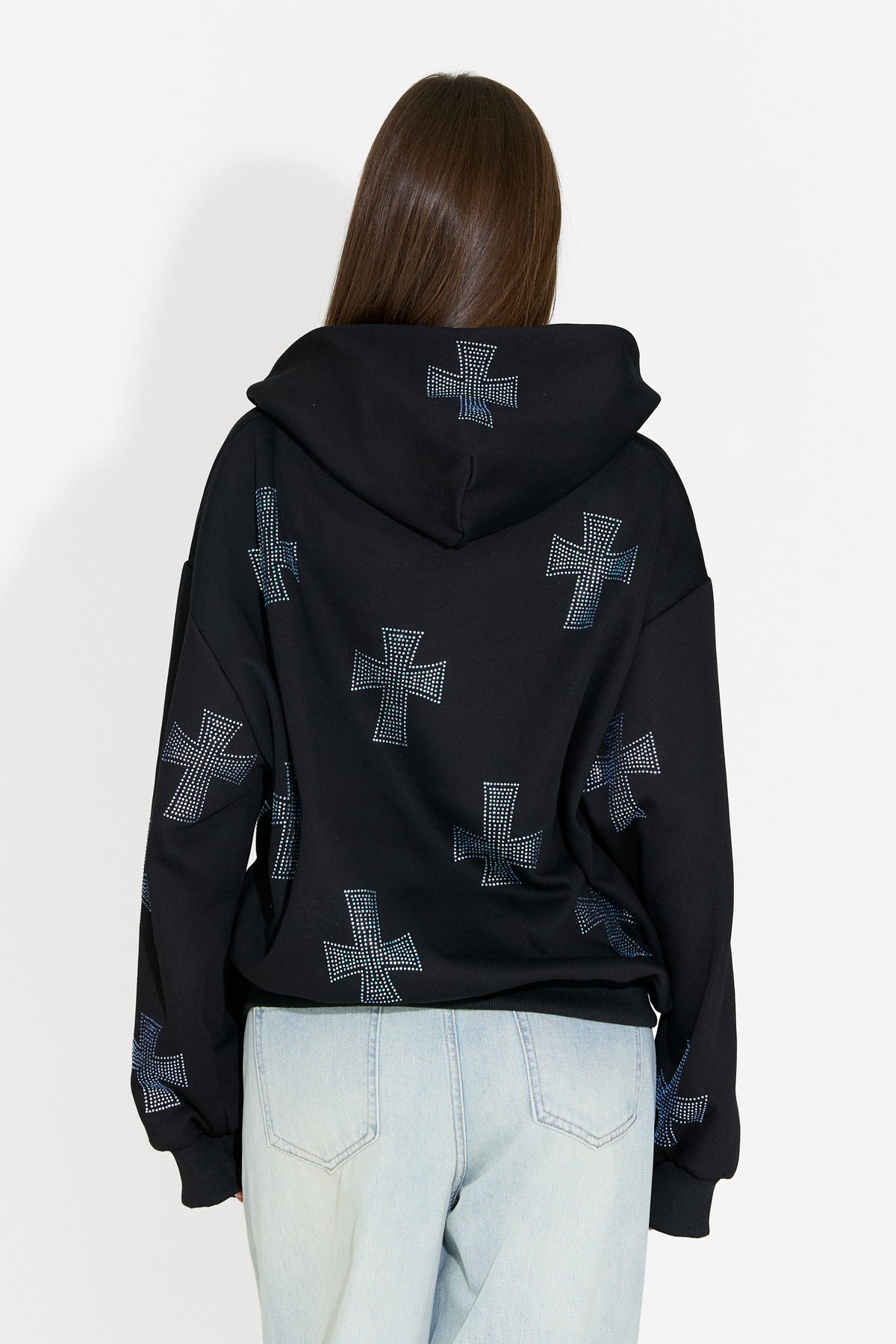 Hanorac dama casual negru Hancy Bogas