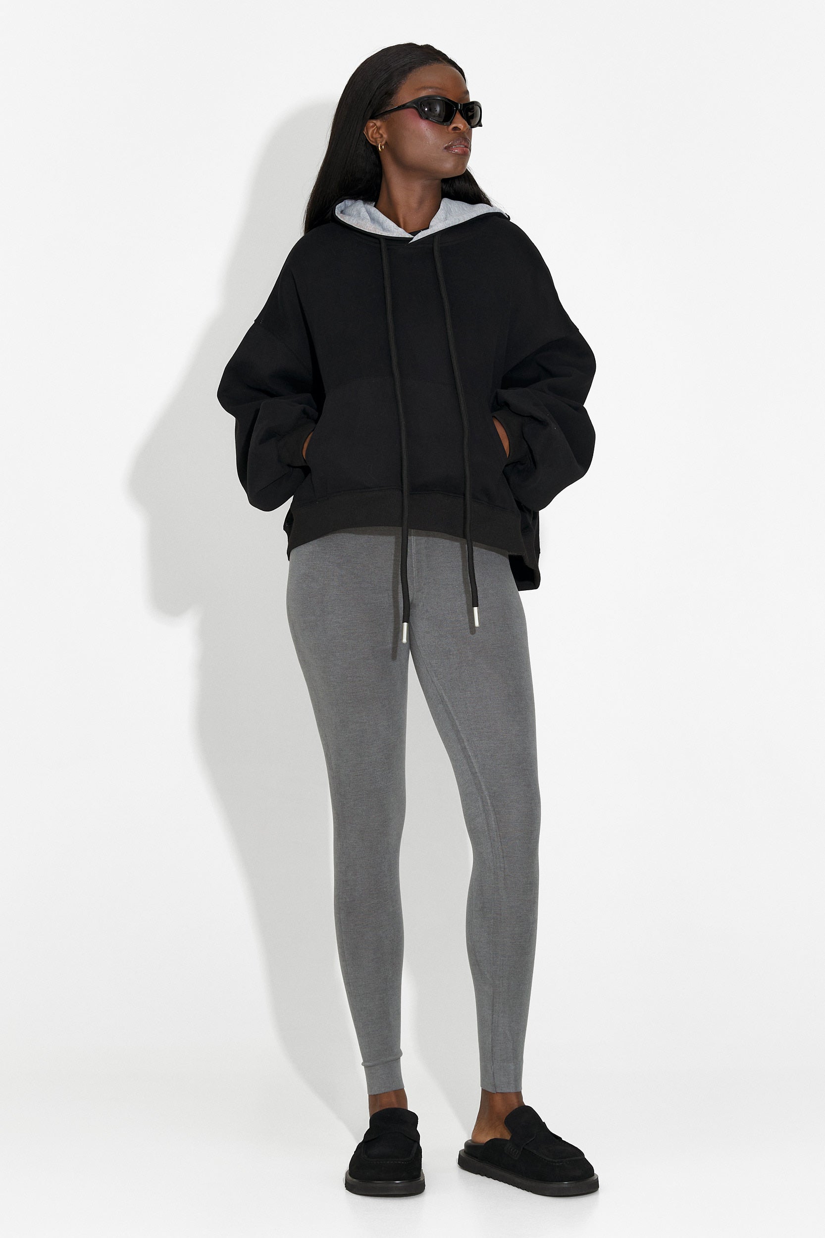 Hanorac dama casual negru Loravia Bogas