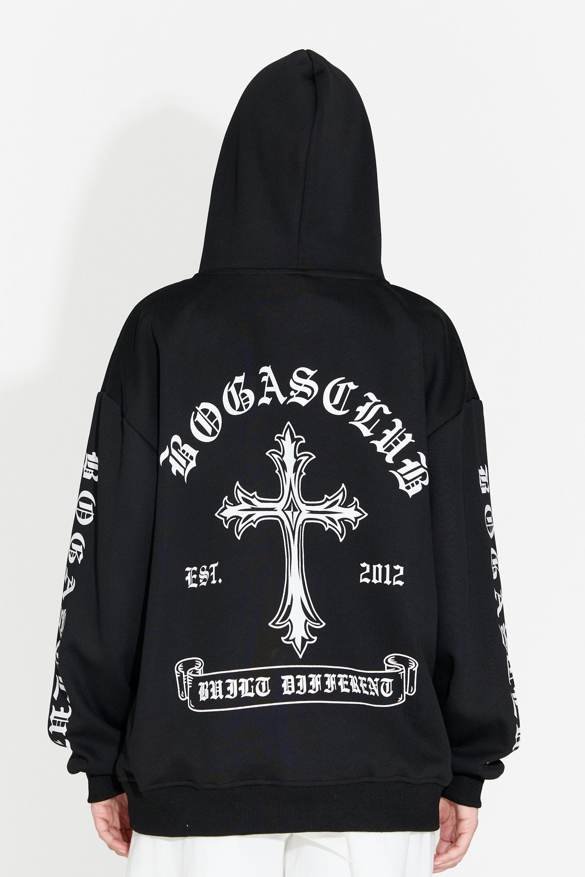 Hanorac dama casual negru Perdela Bogas, imaginea 2 din 9