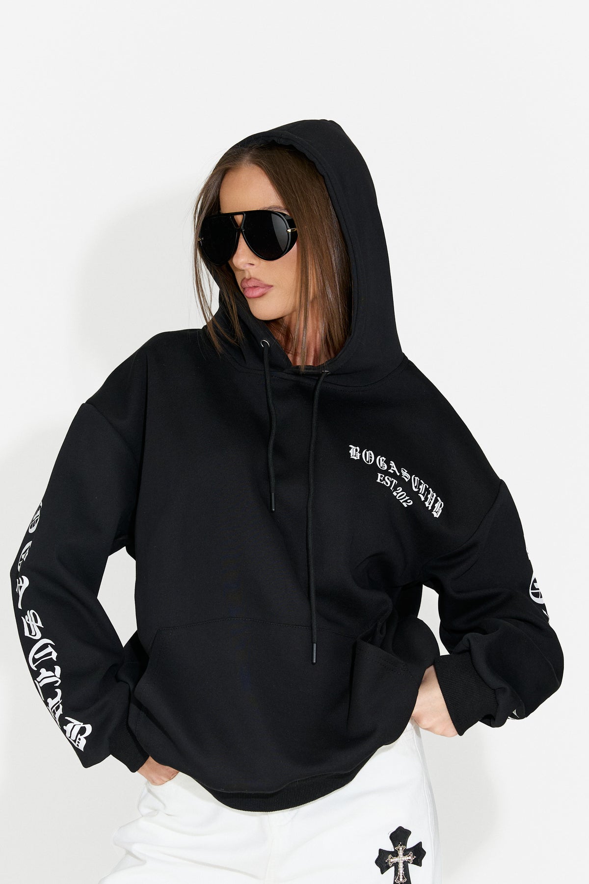 Hanorac dama casual negru Perdela Bogas