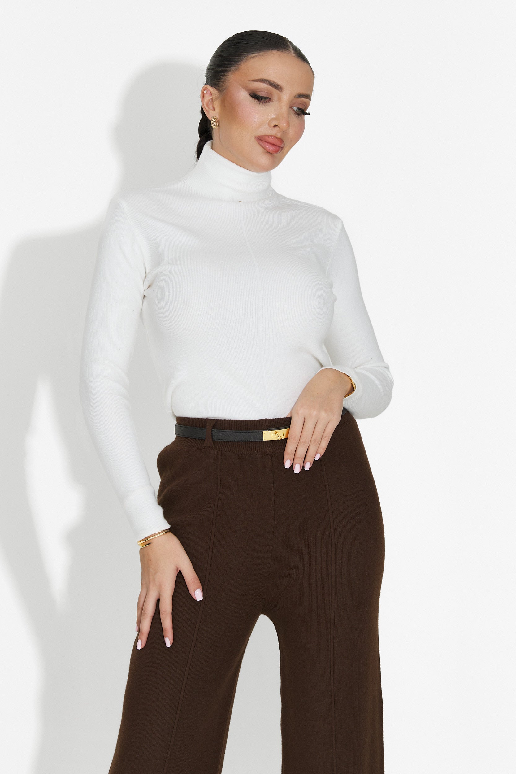 Helanca dama casual alba Invera Bogas