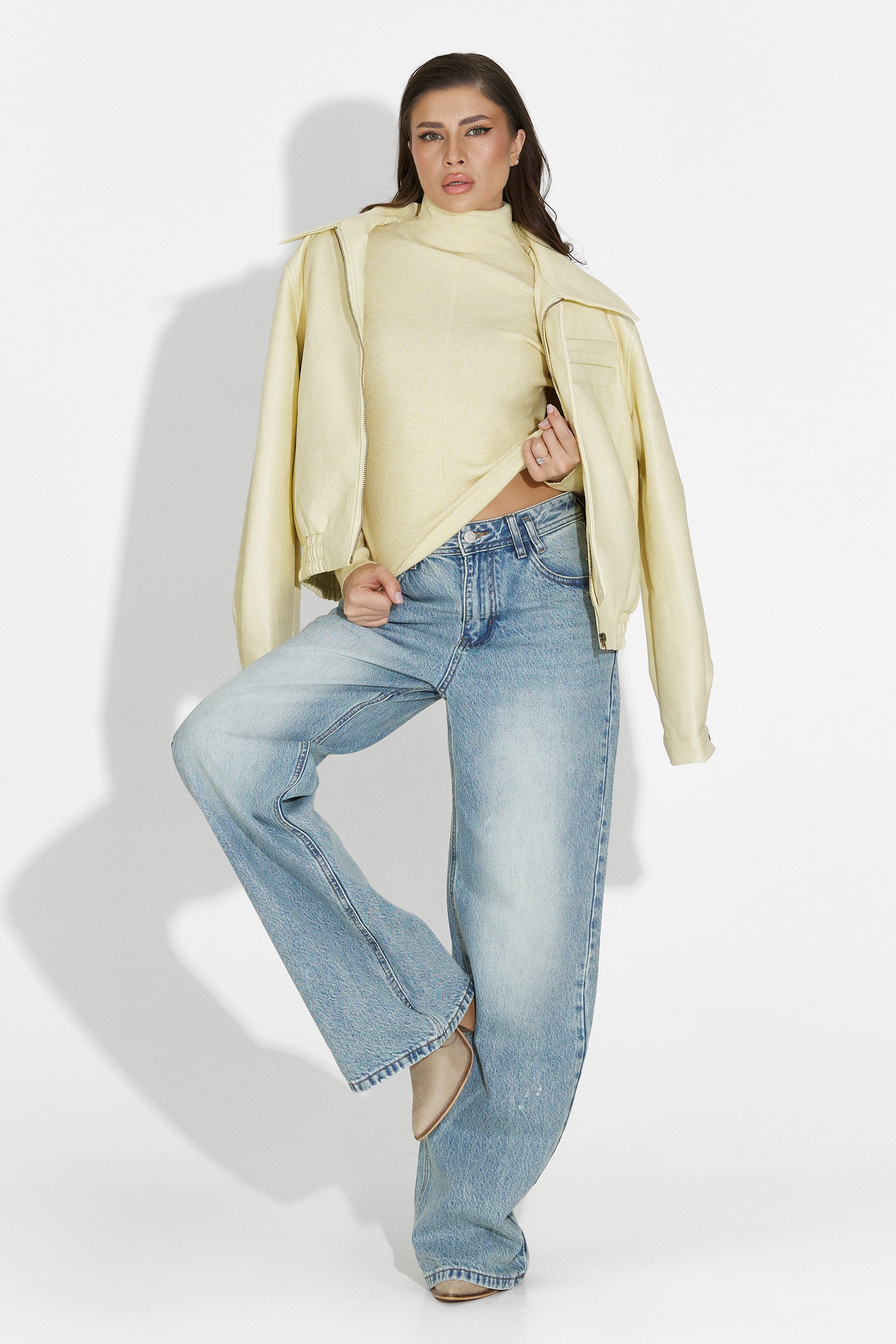 Helanca dama casual galbena Invera Bogas