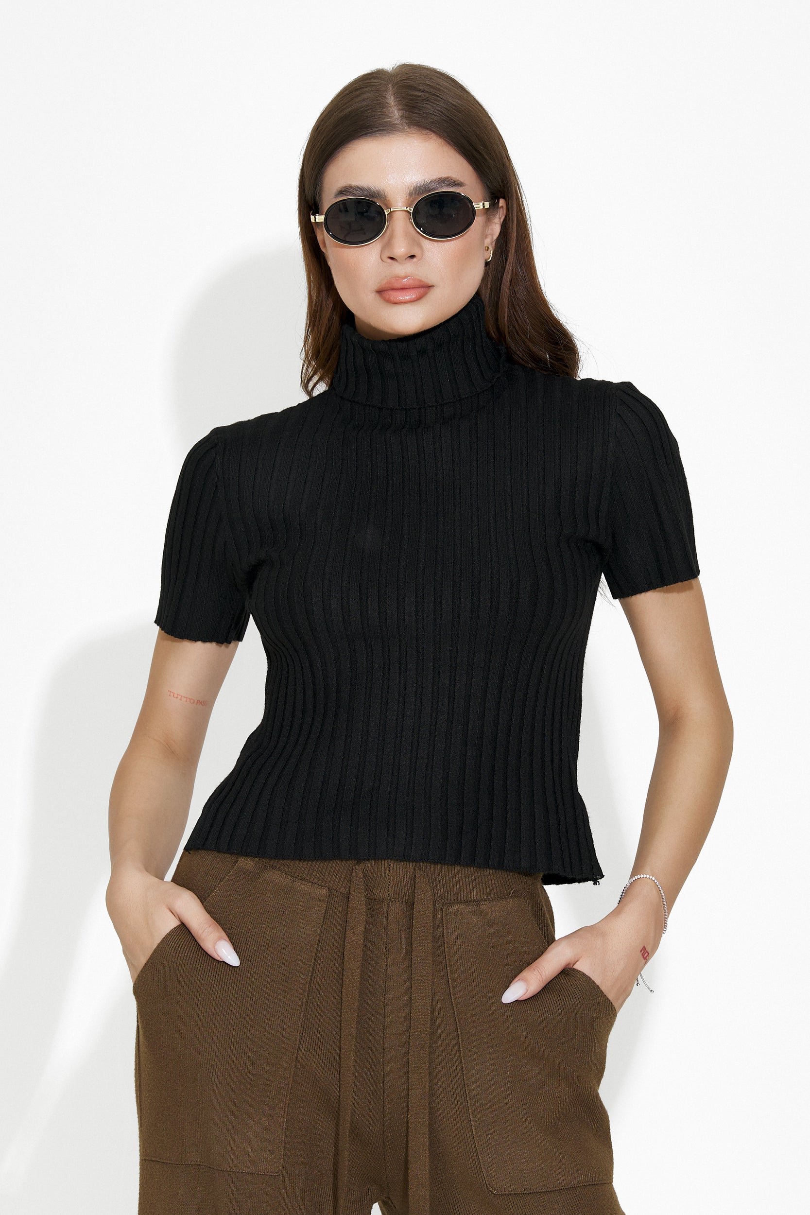 Helanca dama casual neagra Deresa Bogas