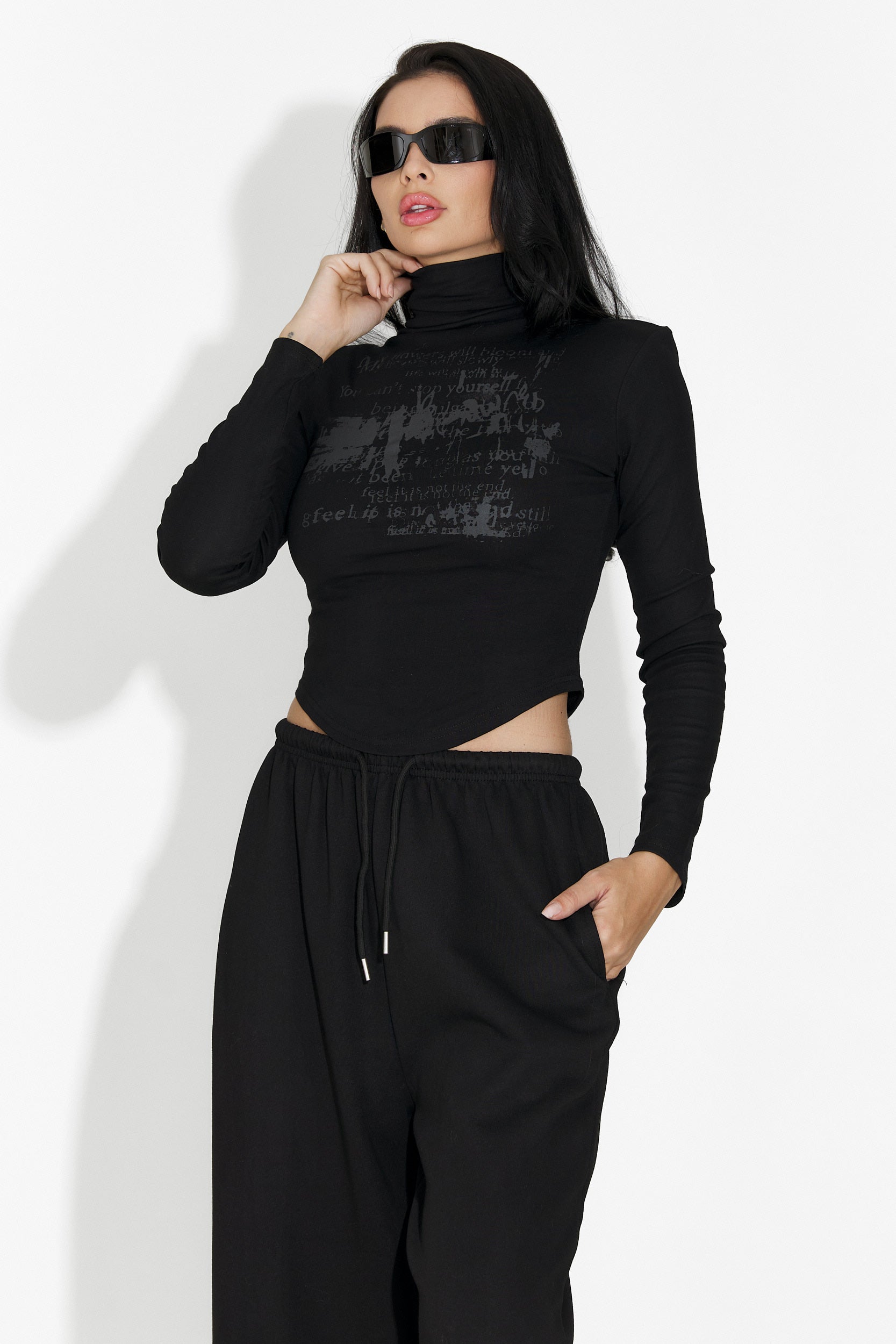 Fenalya Bogas Black Casual Ladies Sweater