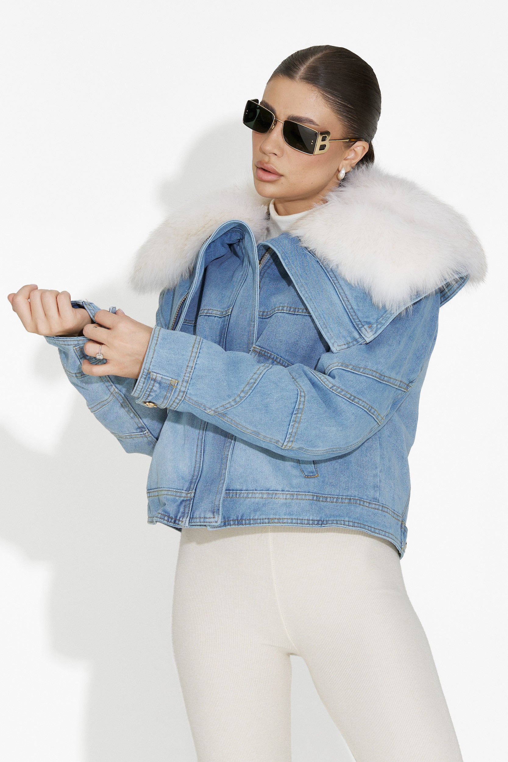 Jacheta dama bleu Veliora Bogas