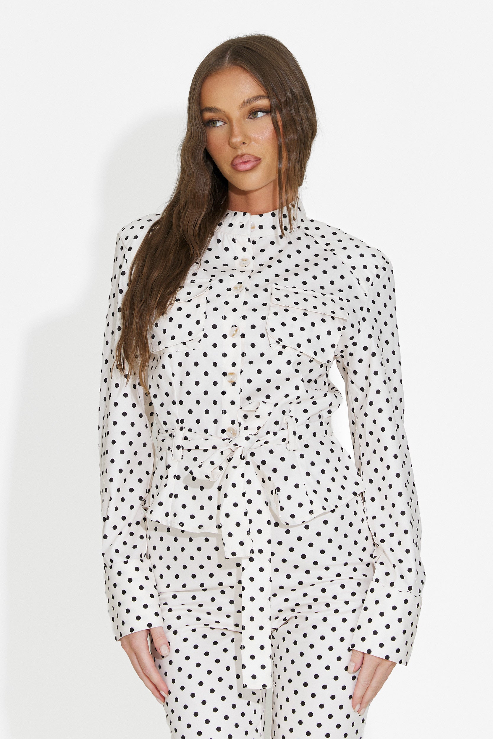 Jacheta dama casual alba Harlea Bogas