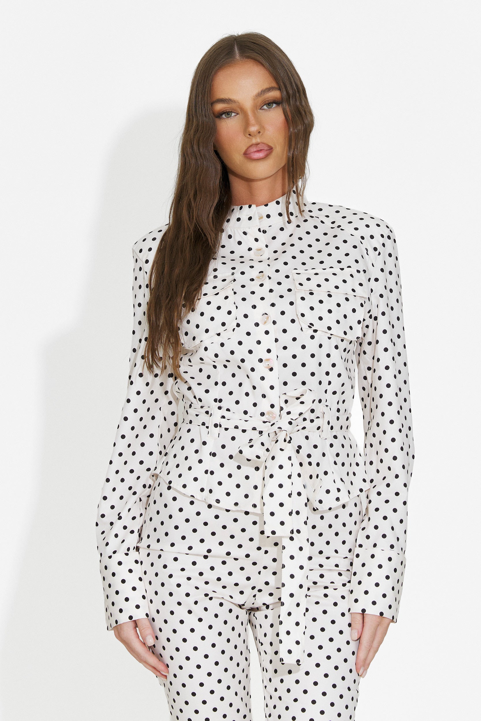 Jacheta dama casual alba Harlea Bogas