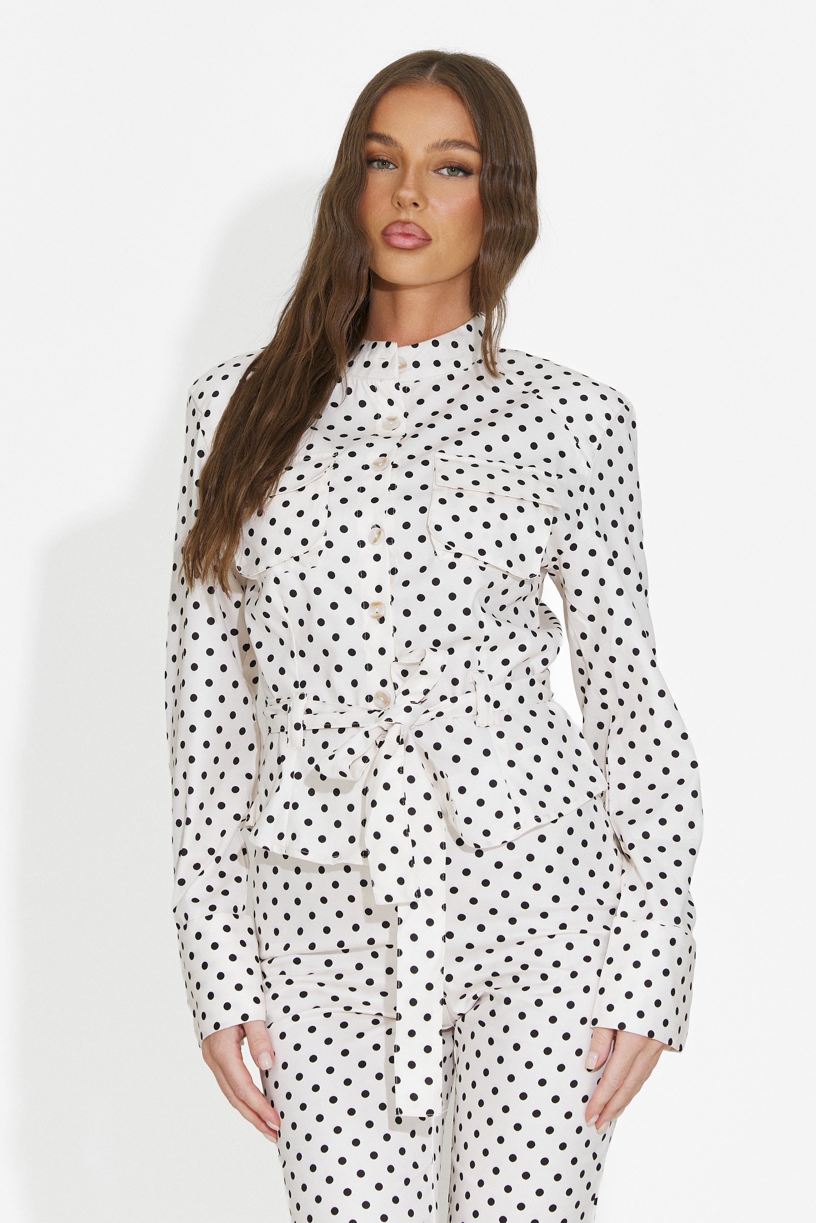 Jacheta dama casual alba Harlea Bogas