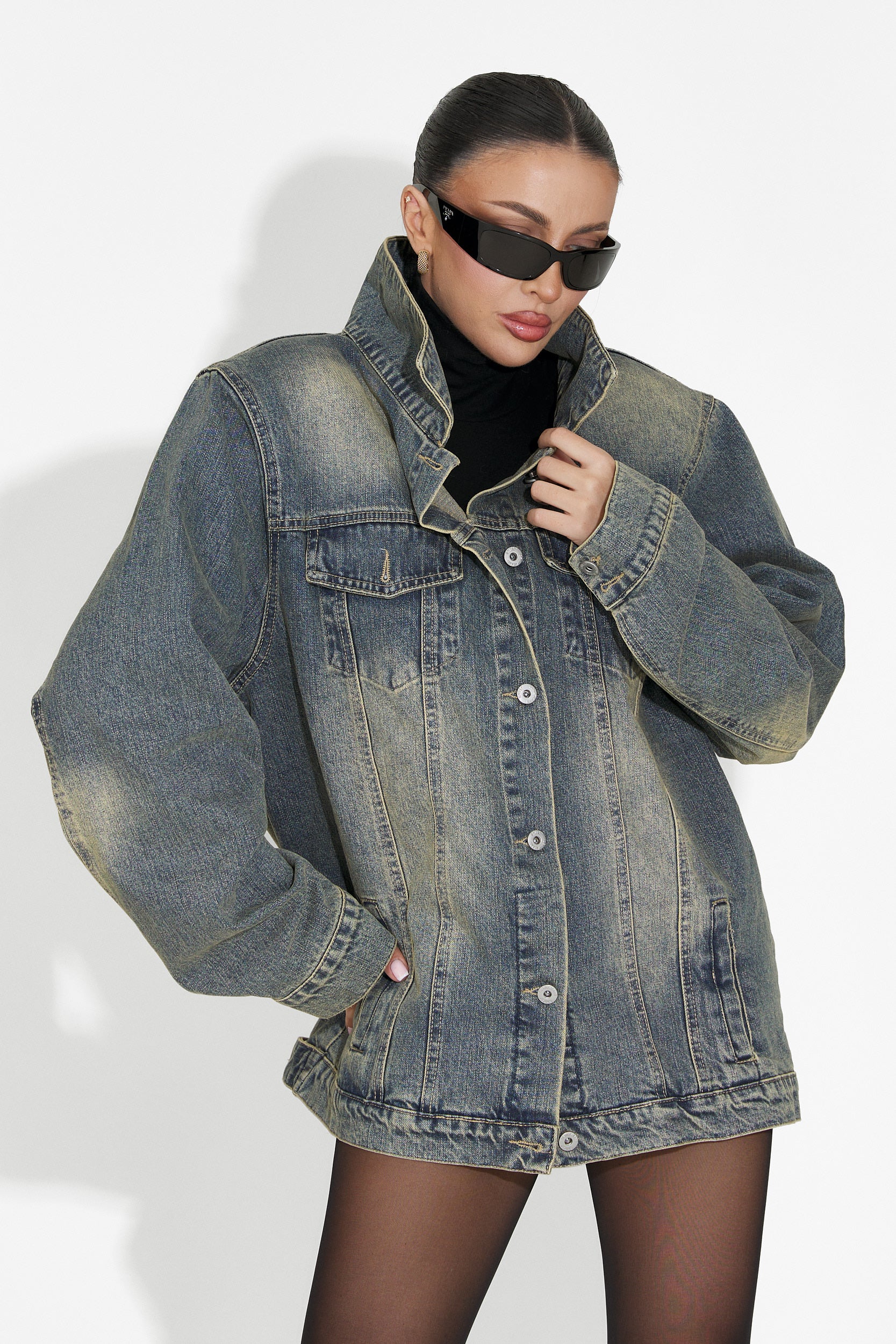 Jacheta dama casual bleu Hazelia Bogas