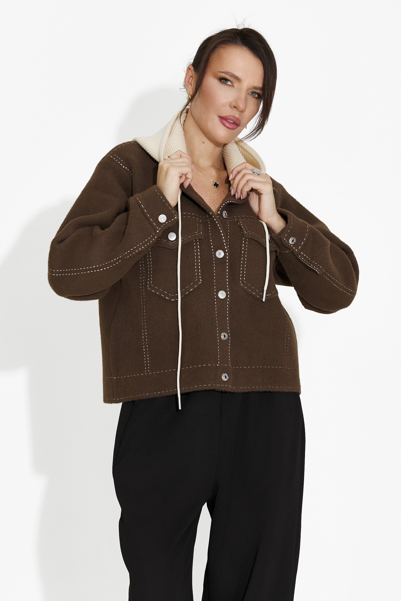 Women's casual brown jacket Mirtha Bogas