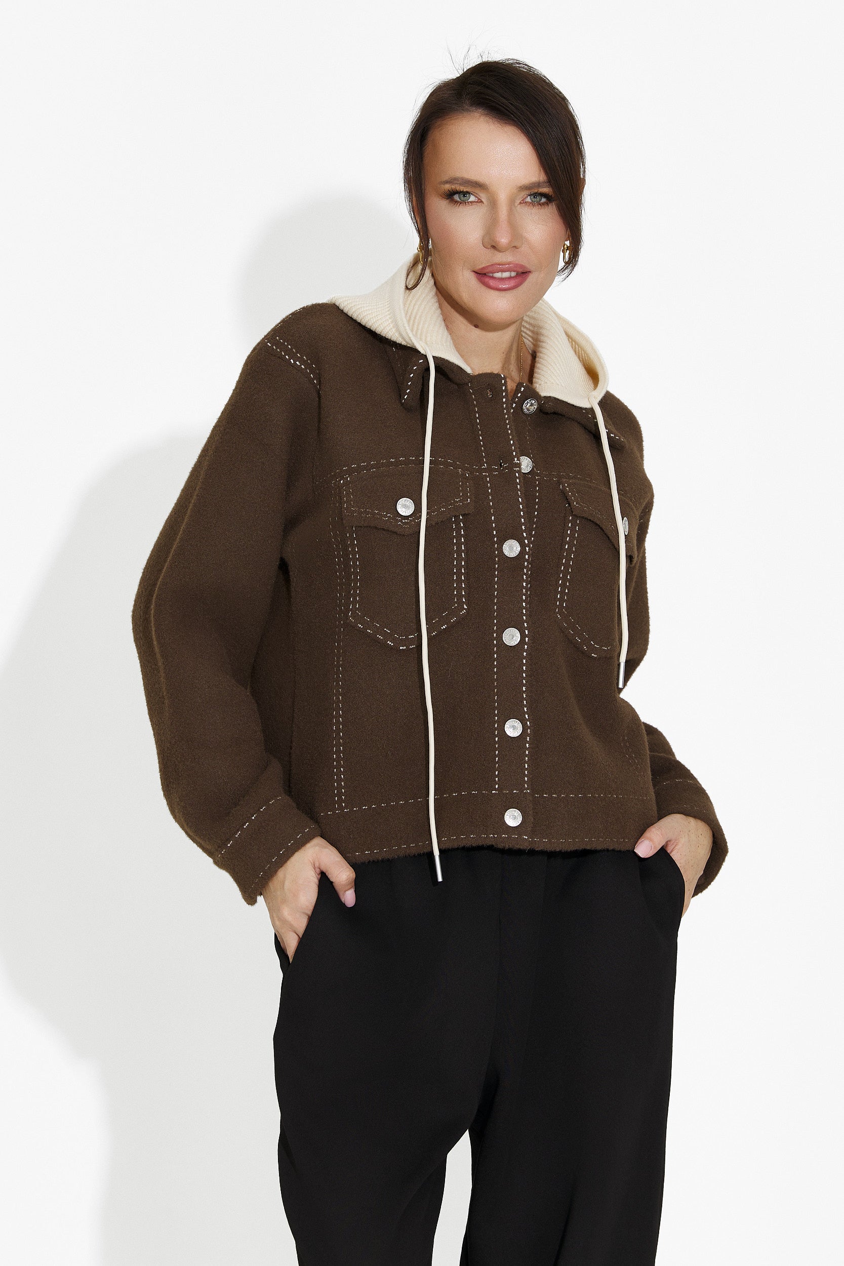 Women's casual brown jacket Mirtha Bogas