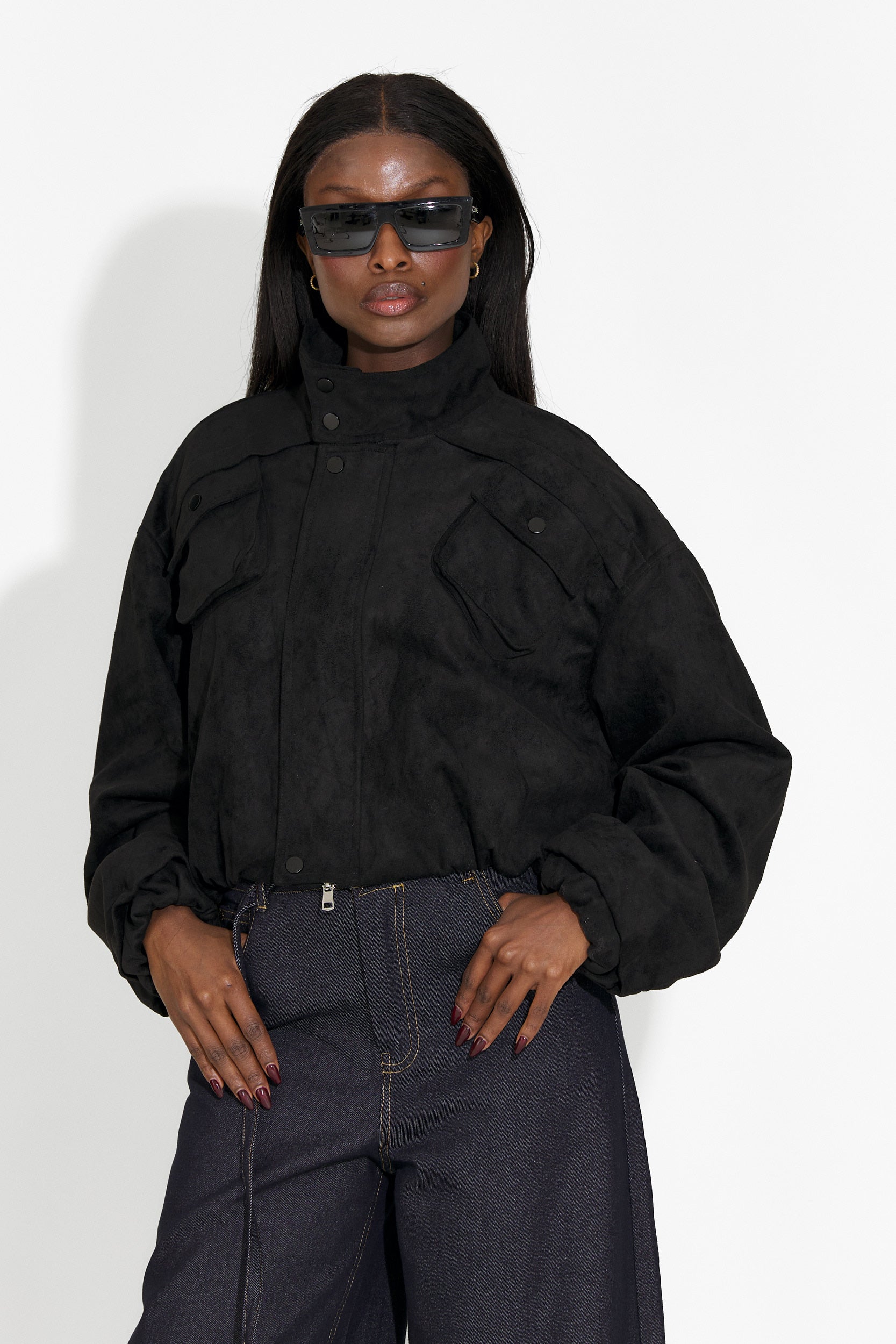 Jacheta dama casual neagra Trinidad Bogas