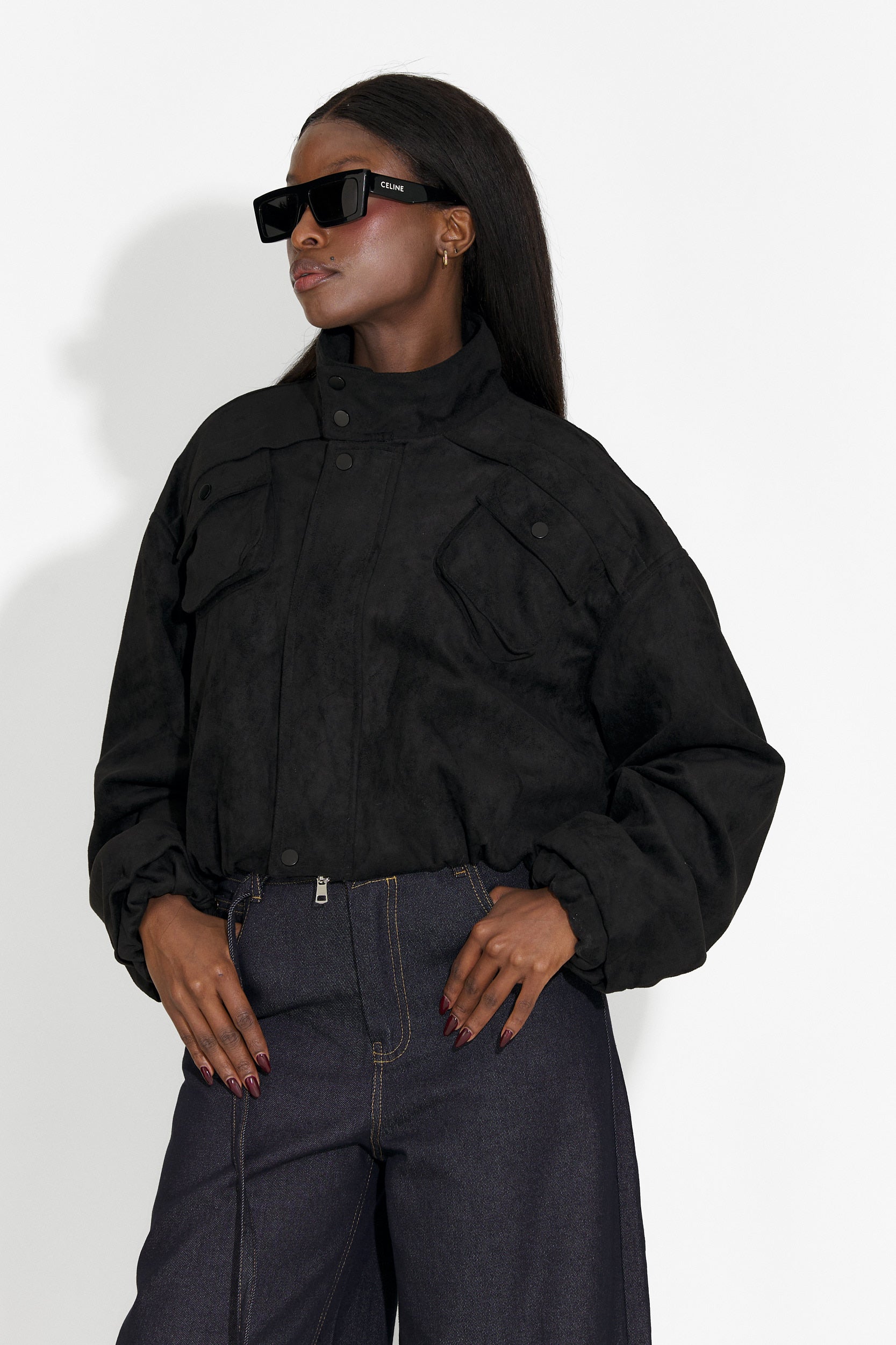 Jacheta dama casual neagra Trinidad Bogas