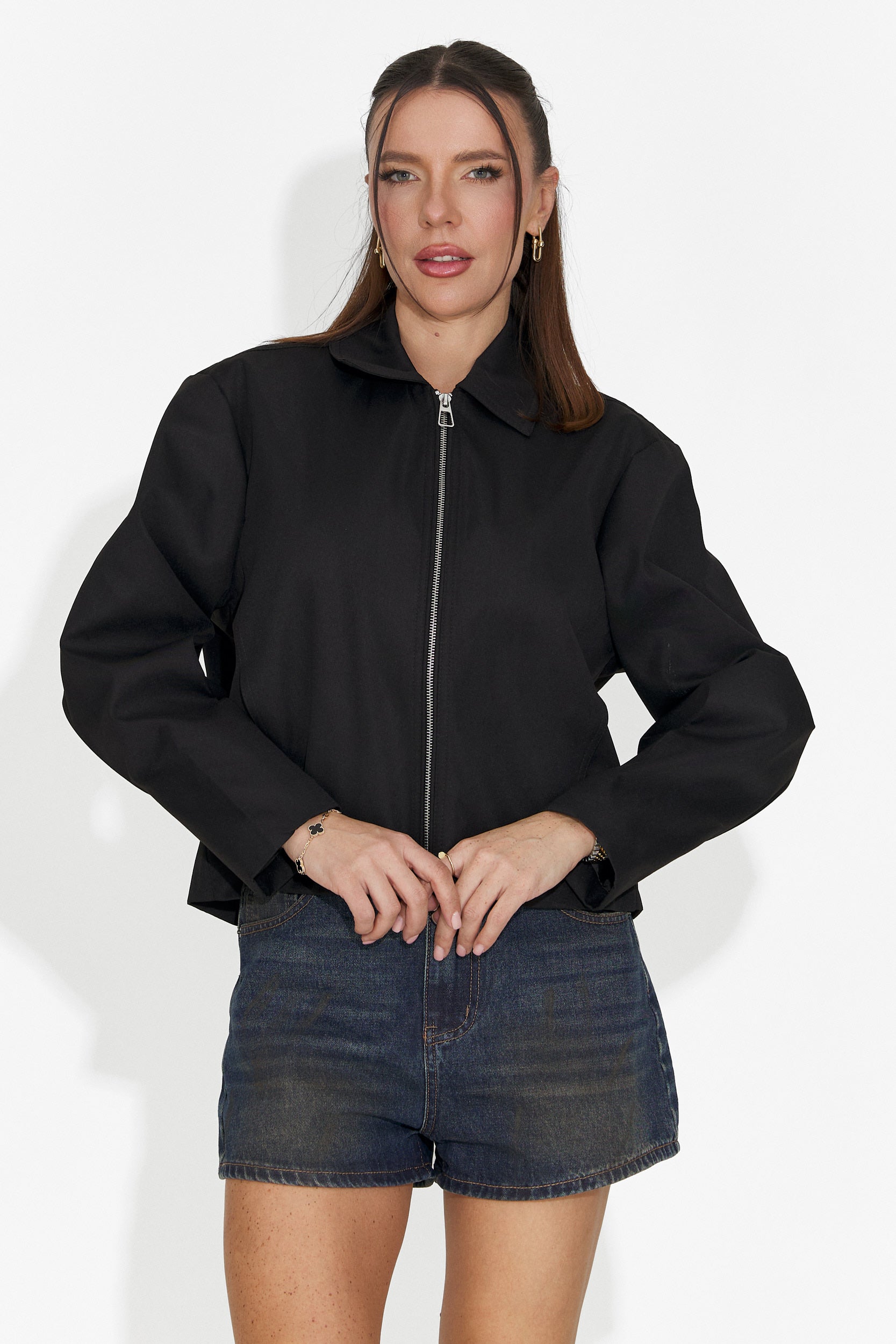 Jacheta dama eleganta neagra Comino Bogas