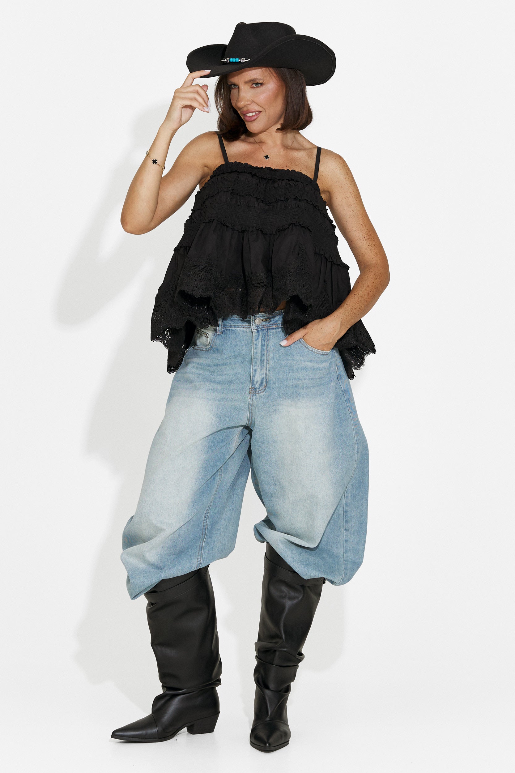 Maiou dama casual negru Elodia Bogas