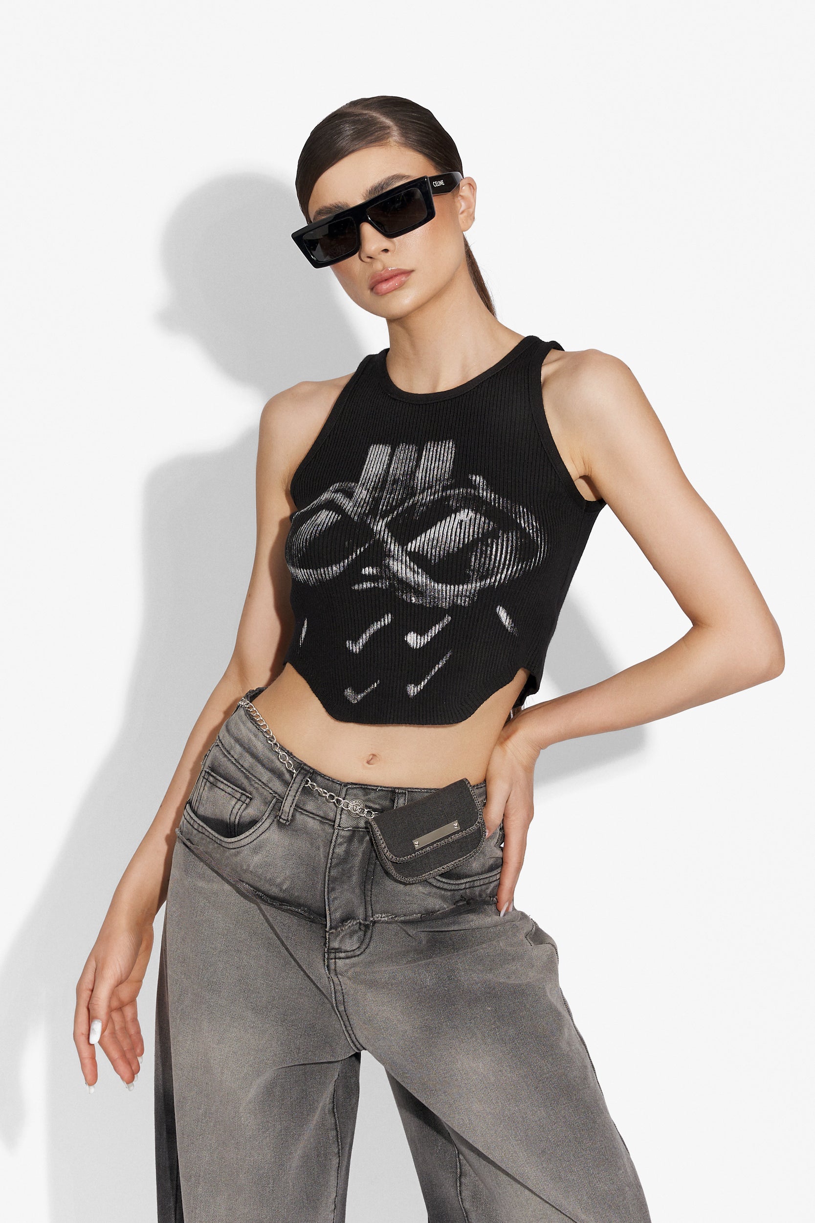 Maiou dama casual negru Saltexa Bogas