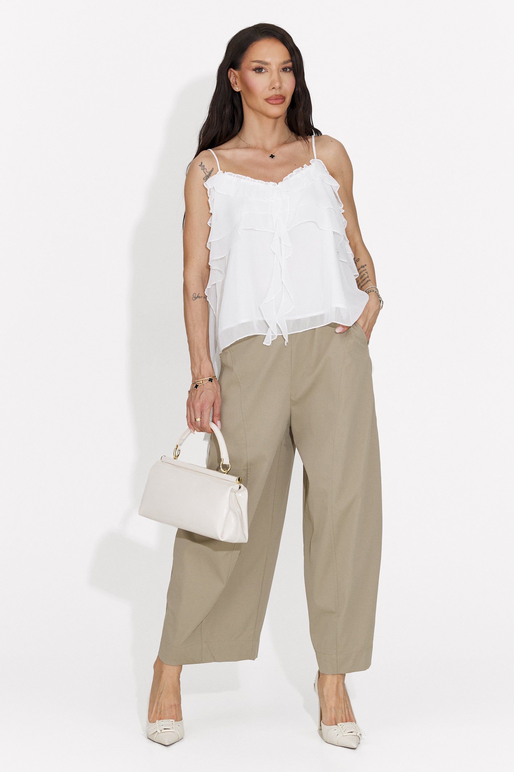 Maiou dama elegant alb Senolia Bogas
