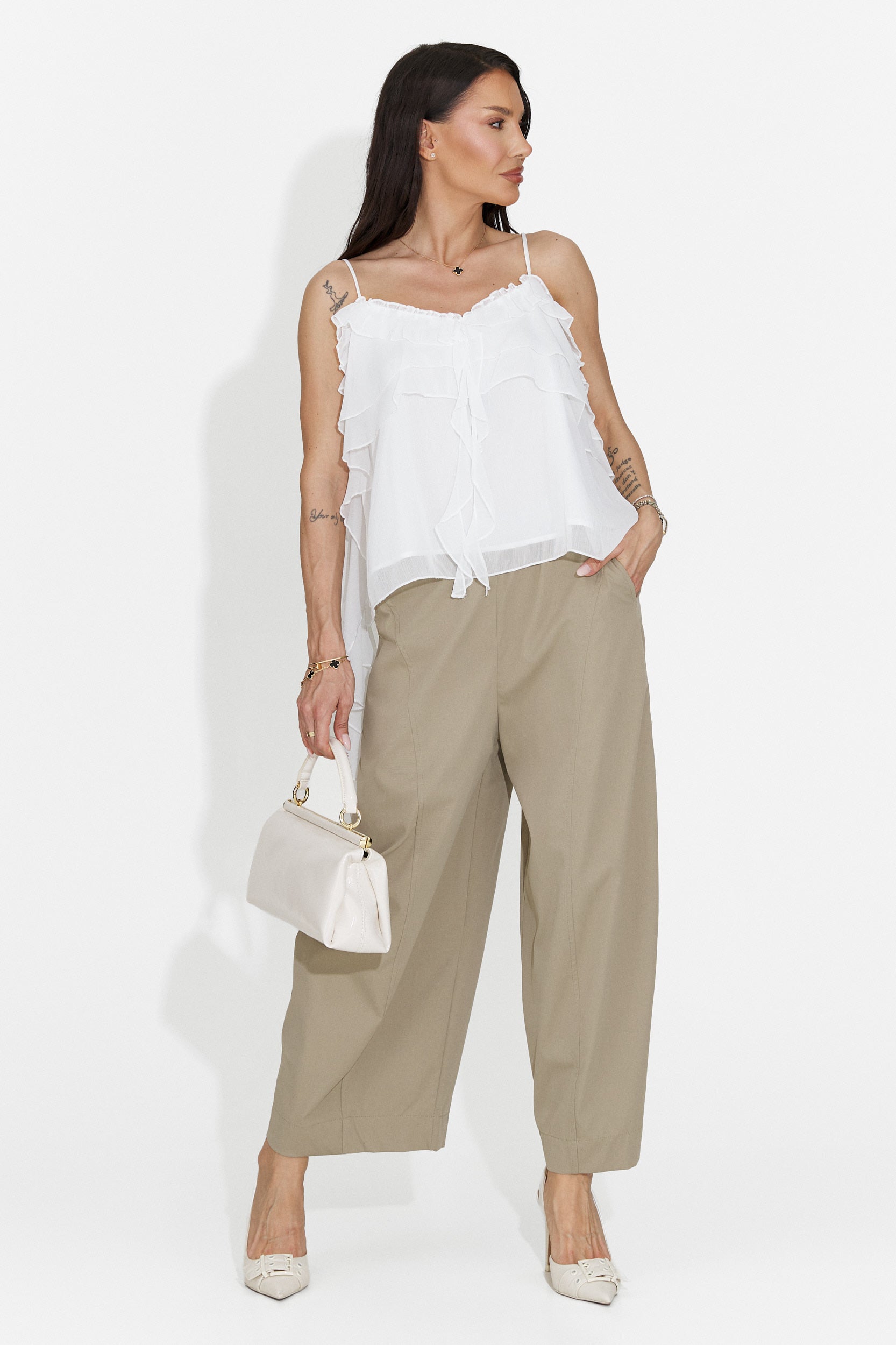 Maiou dama elegant alb Senolia Bogas