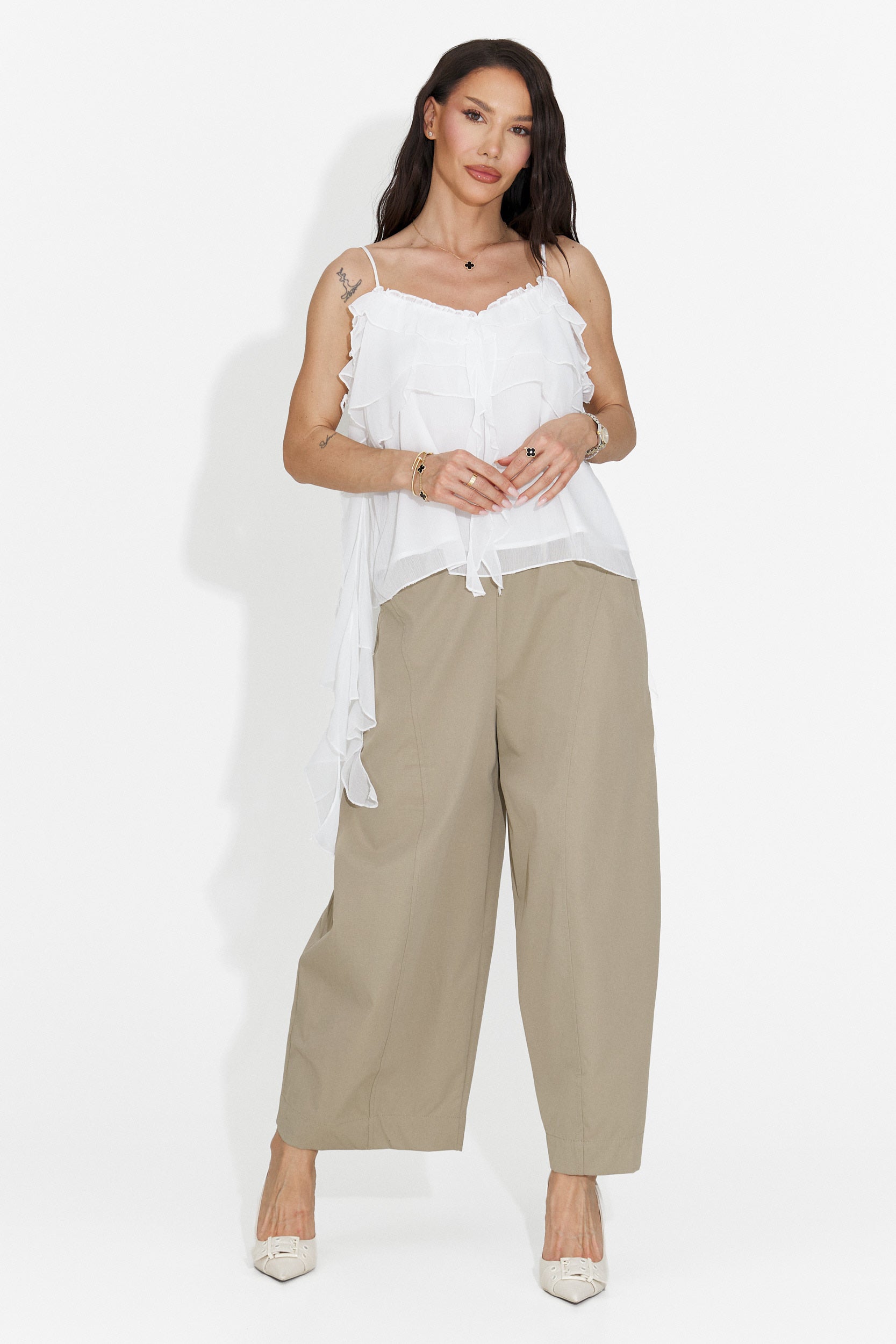 Maiou dama elegant alb Senolia Bogas