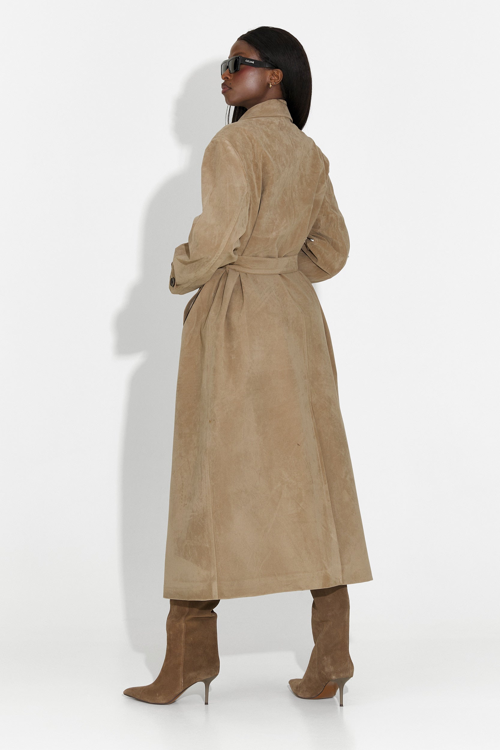 Palton dama elegant bej Seliora Bogas