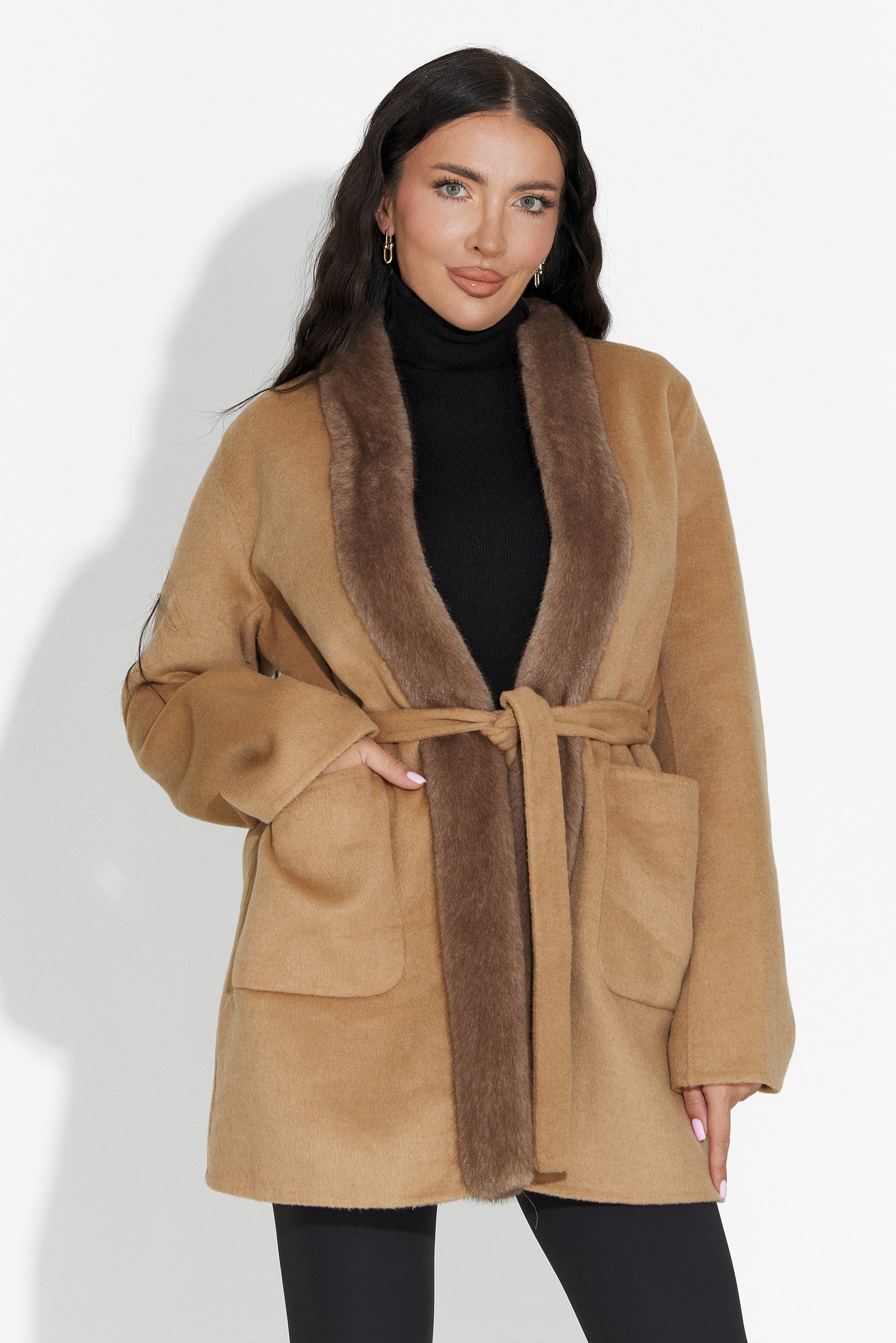 Palton dama elegant maro Gelira Bogas