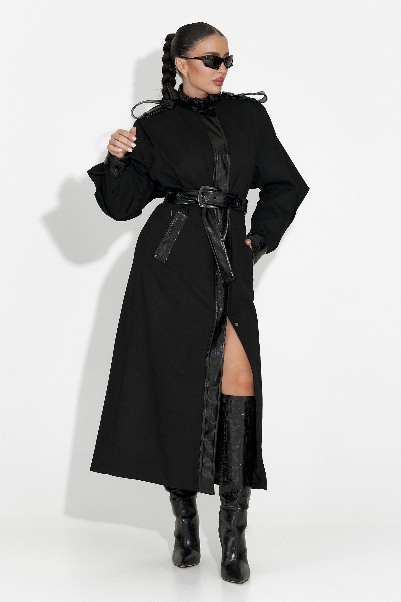 Elegant black Ledava Bogas ladies coat