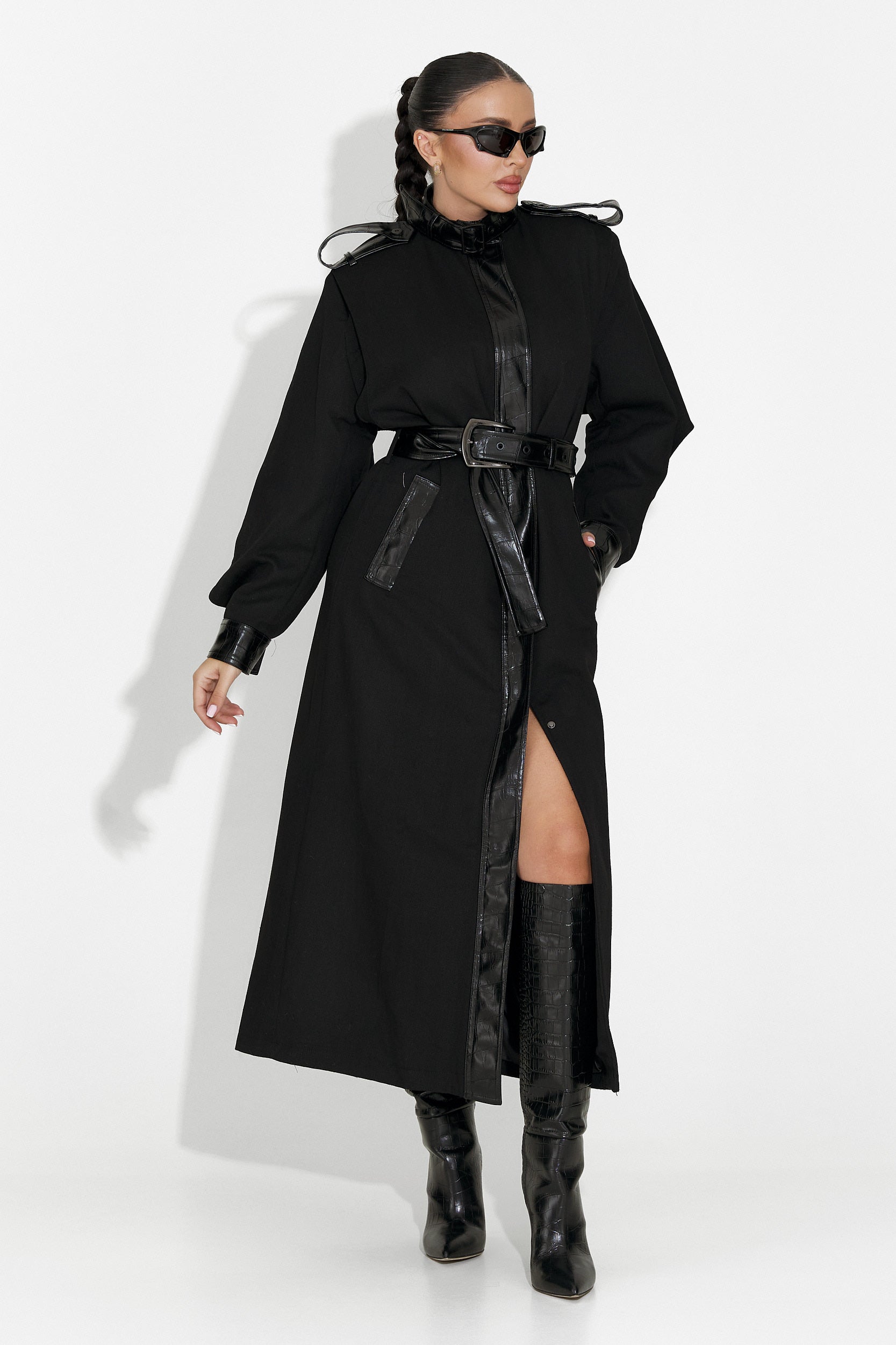 Elegant black Ledava Bogas ladies coat