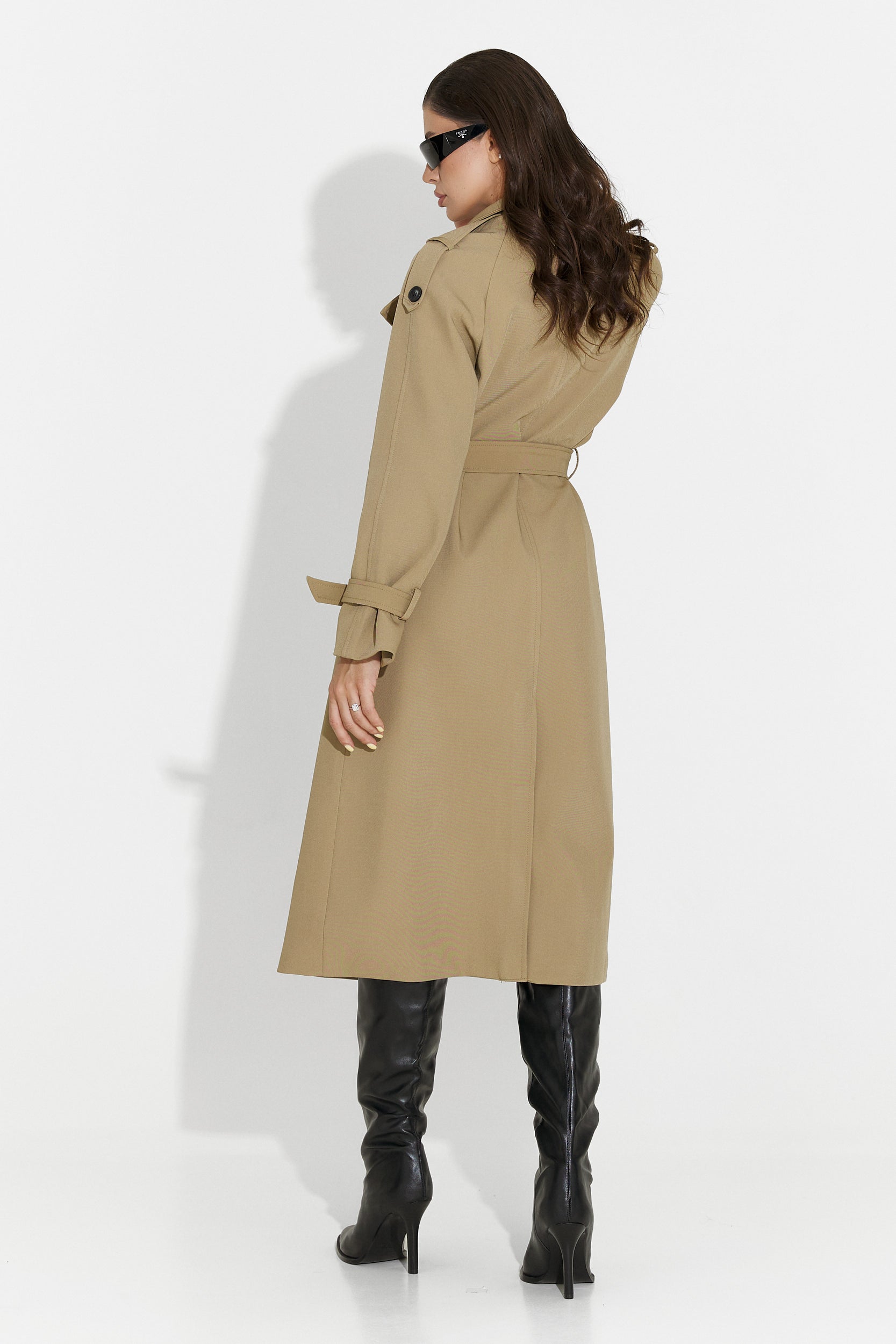 Long brown women's coat Misena Bogas