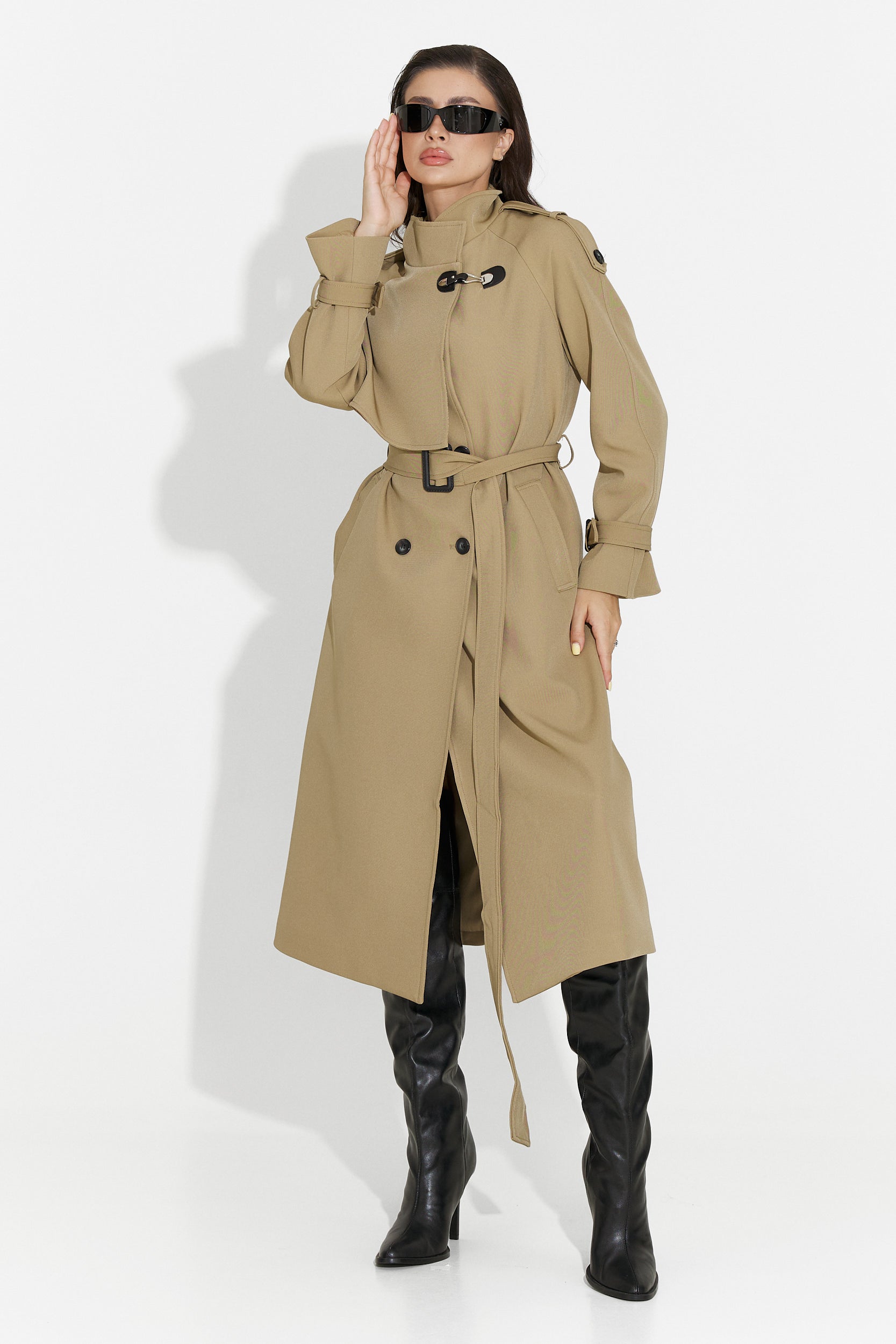 Long brown women's coat Misena Bogas