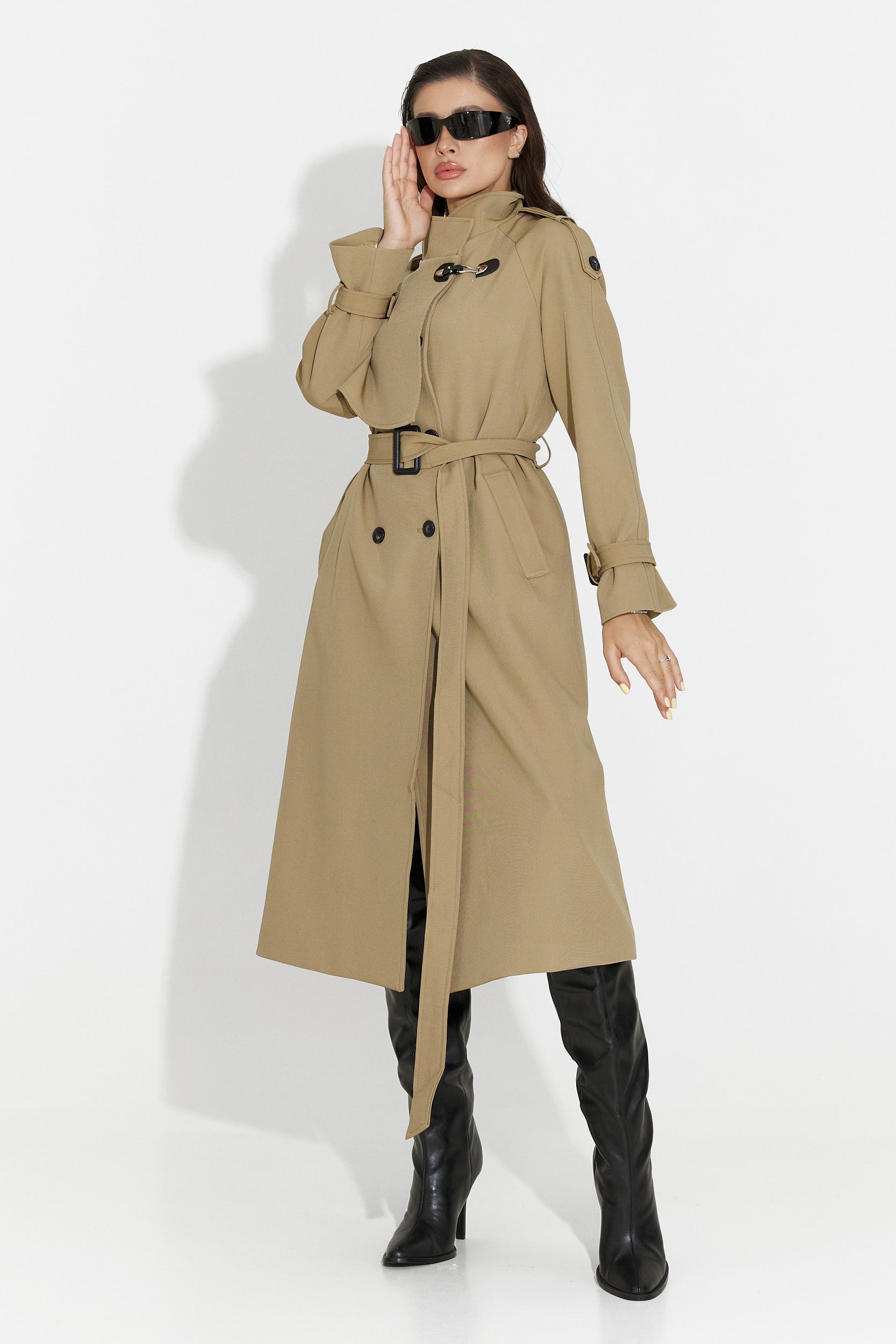 Long brown women's coat Misena Bogas