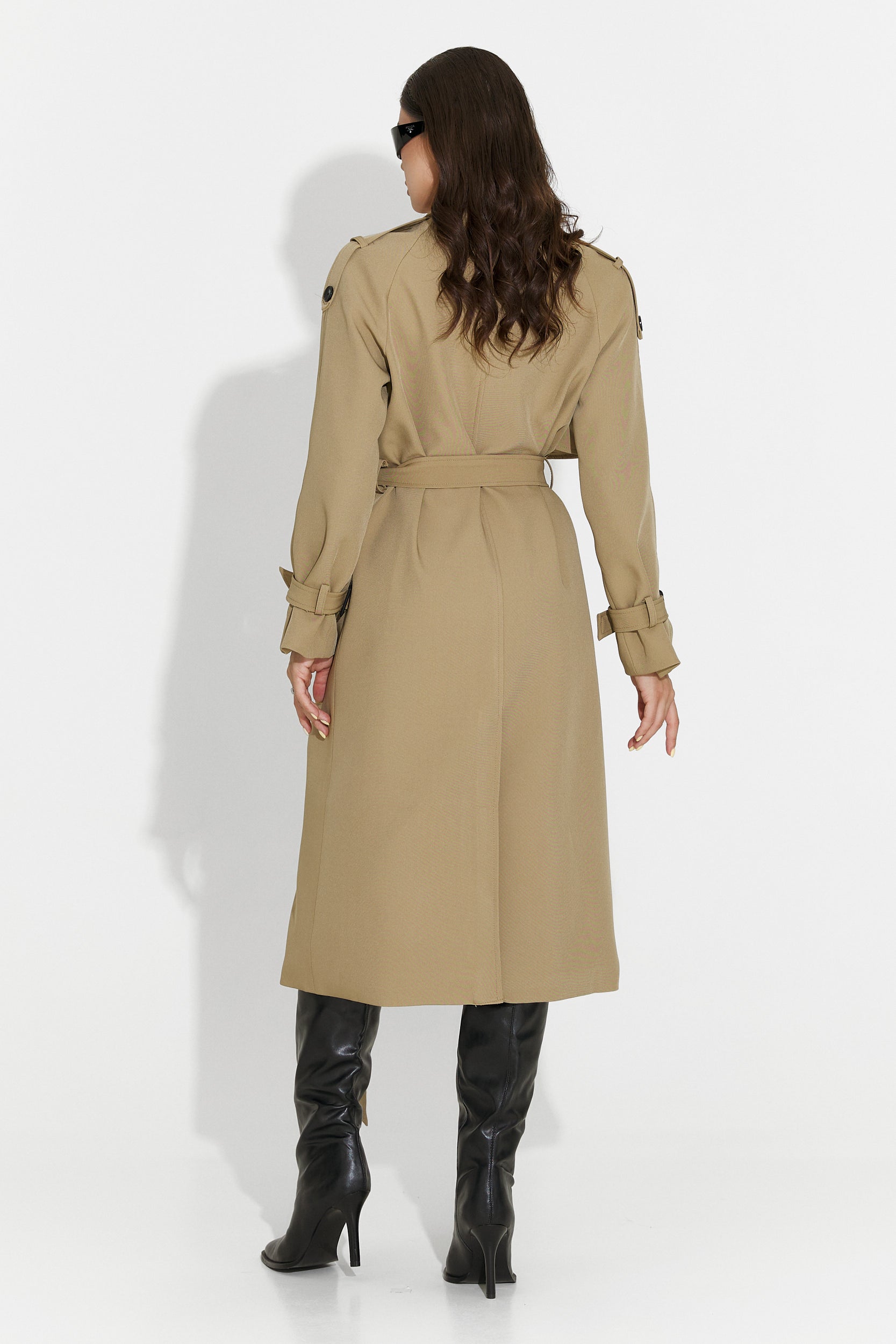 Long brown women's coat Misena Bogas