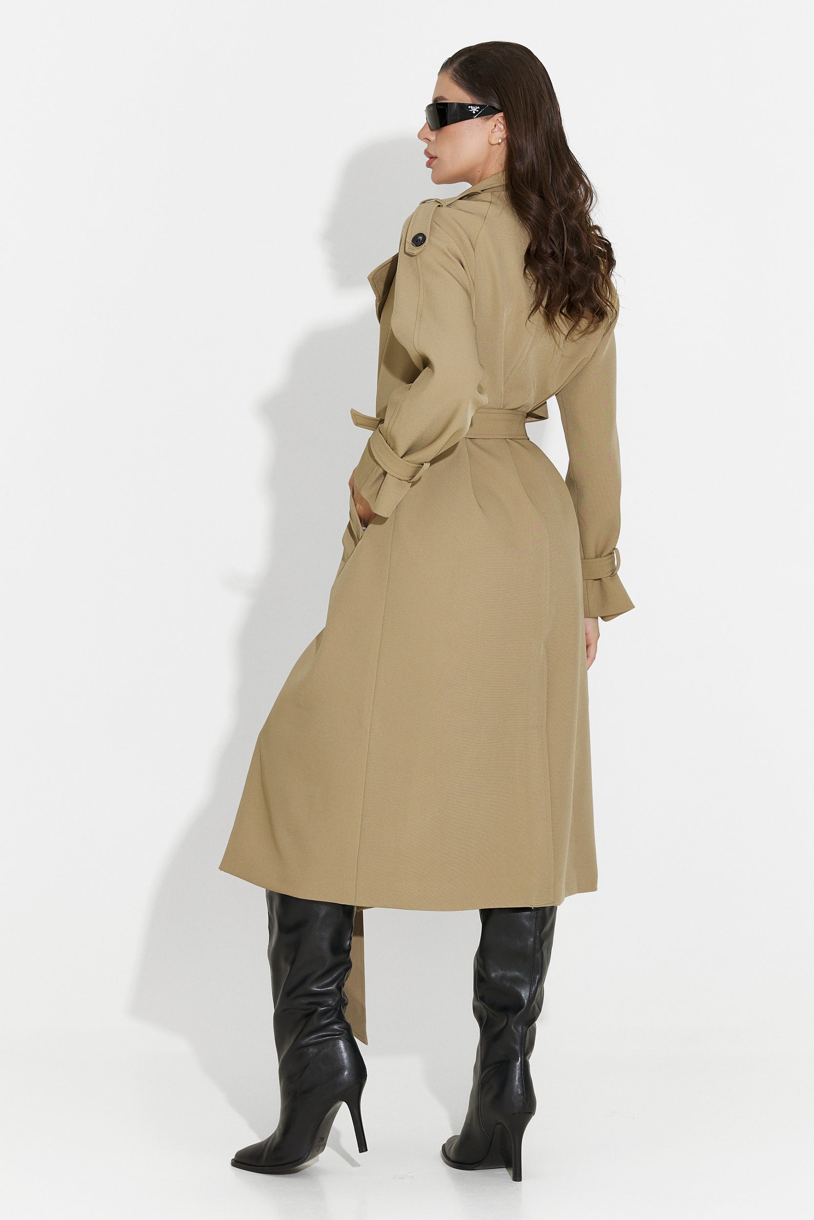Long brown women's coat Misena Bogas