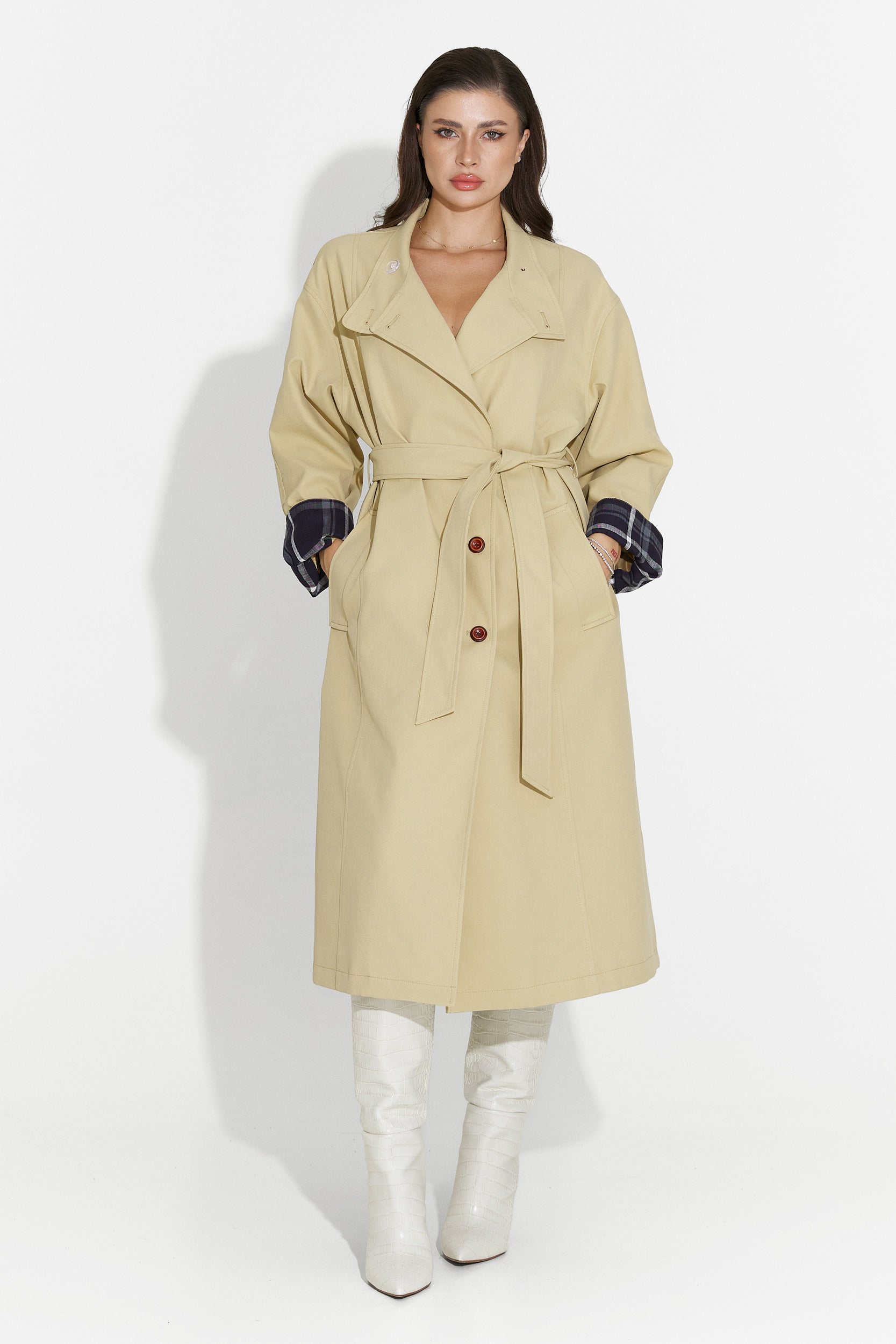 Medium brown women's coat Dakisa Bogas