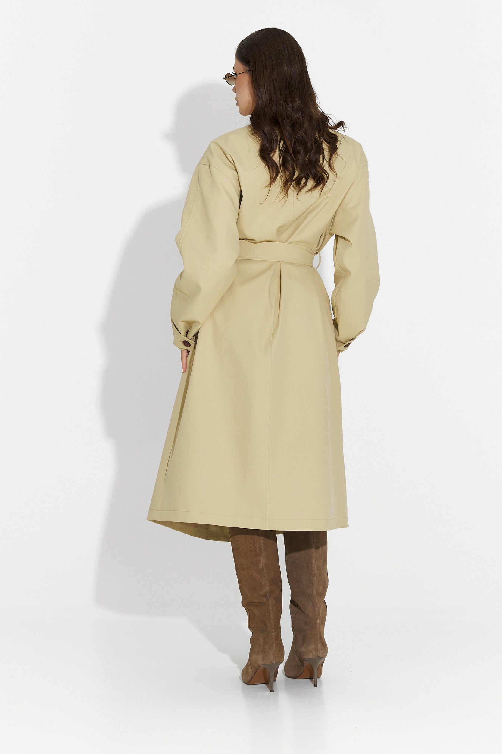 Medium brown women's coat Dakisa Bogas