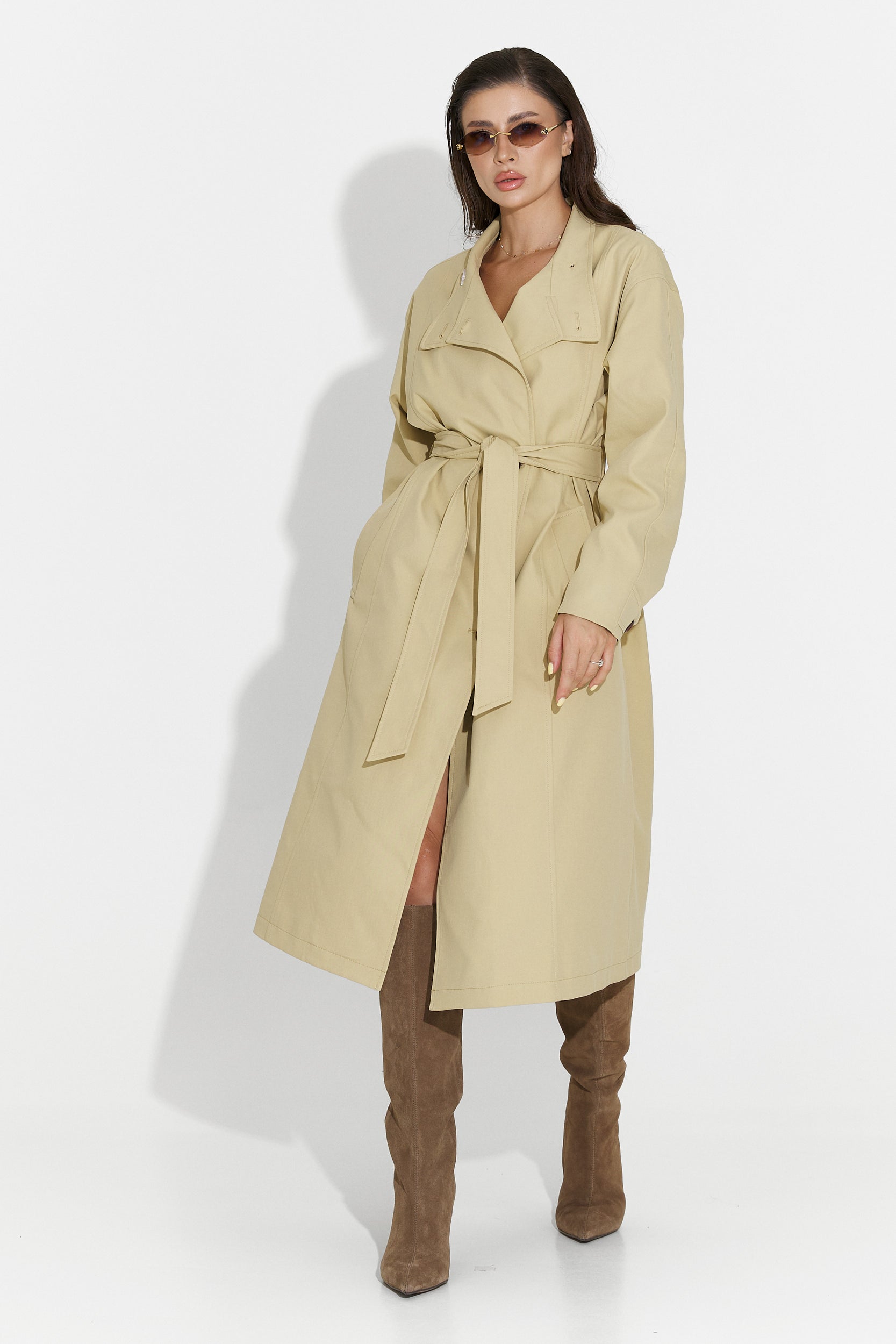 Medium brown women's coat Dakisa Bogas