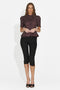 Pantaloni dama capri negri Nedenia Bogas
