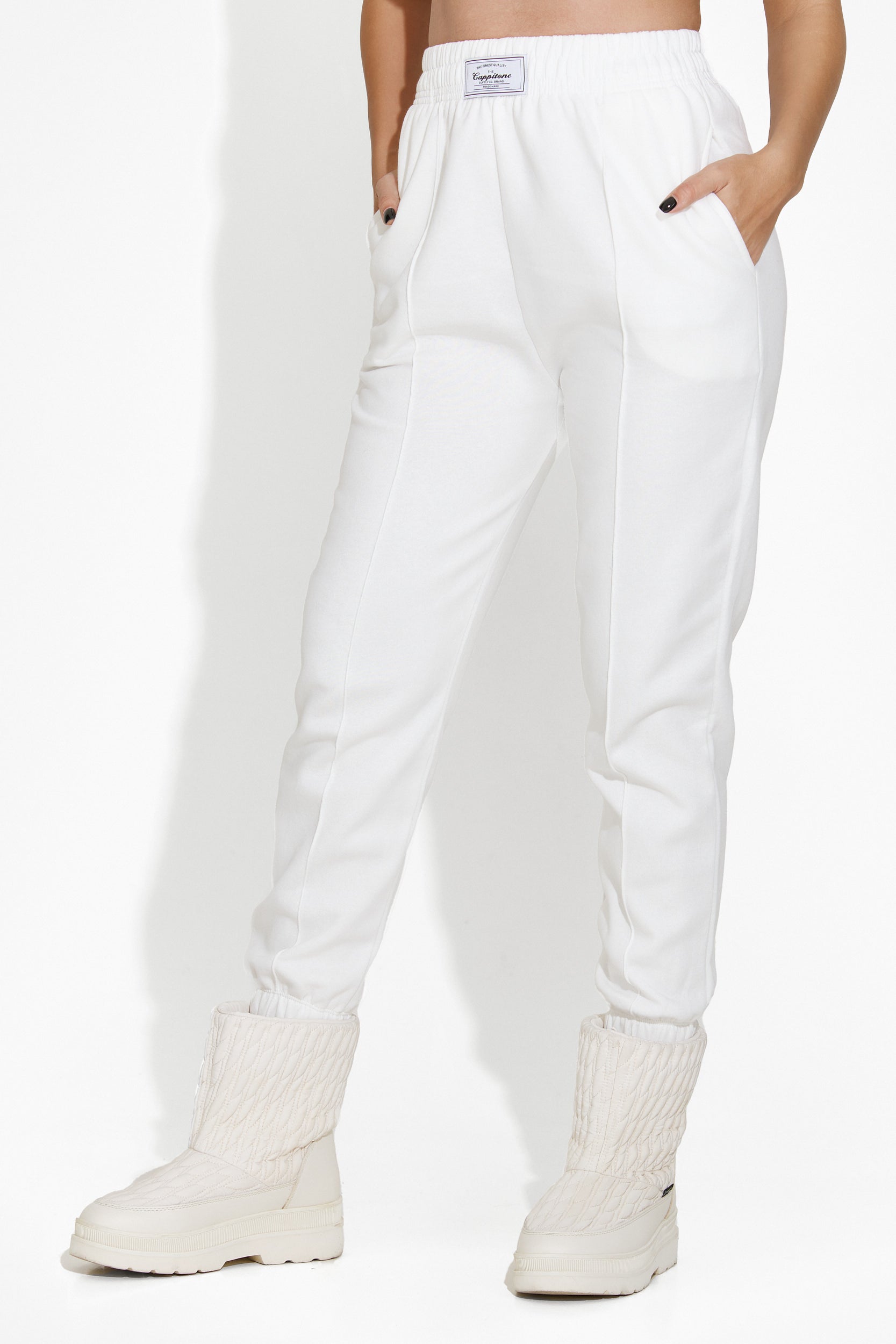 Pantaloni dama casual albi Zivina Bogas