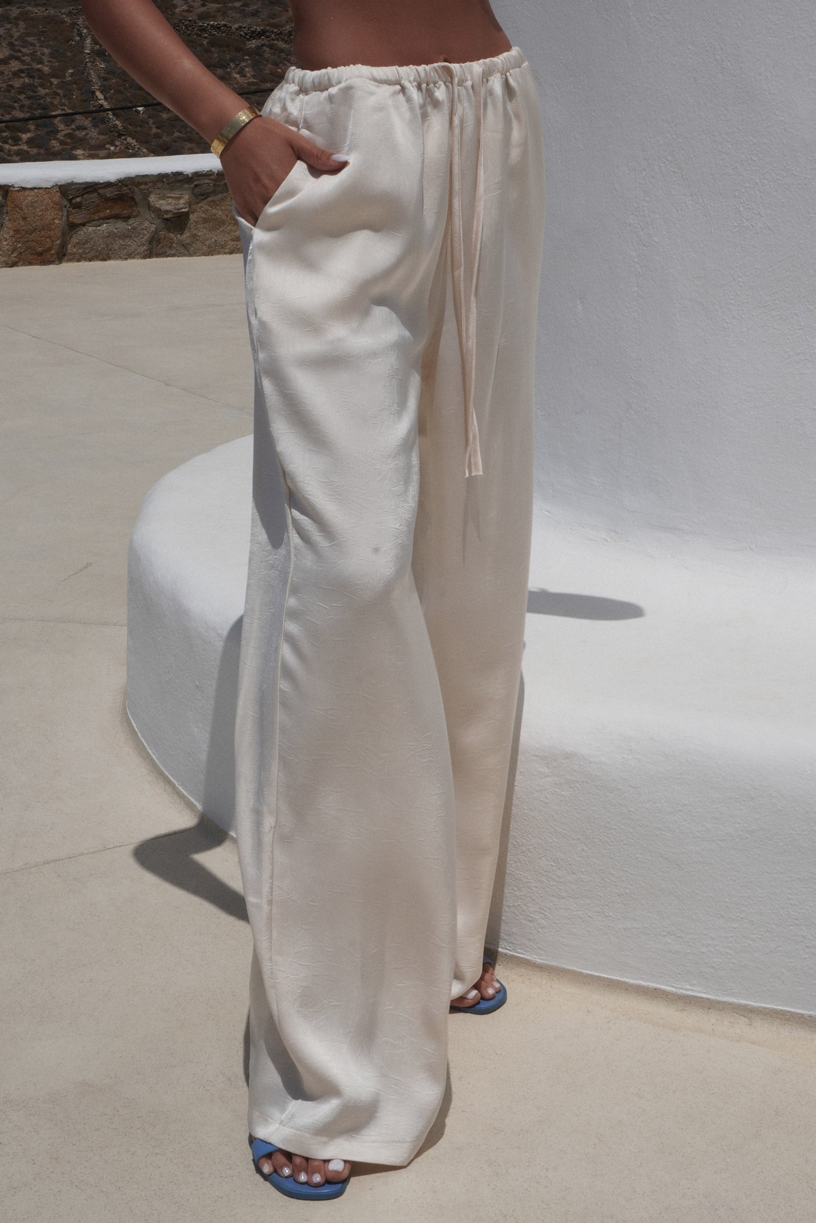 Pantaloni dama casual bej Aveira Bogas