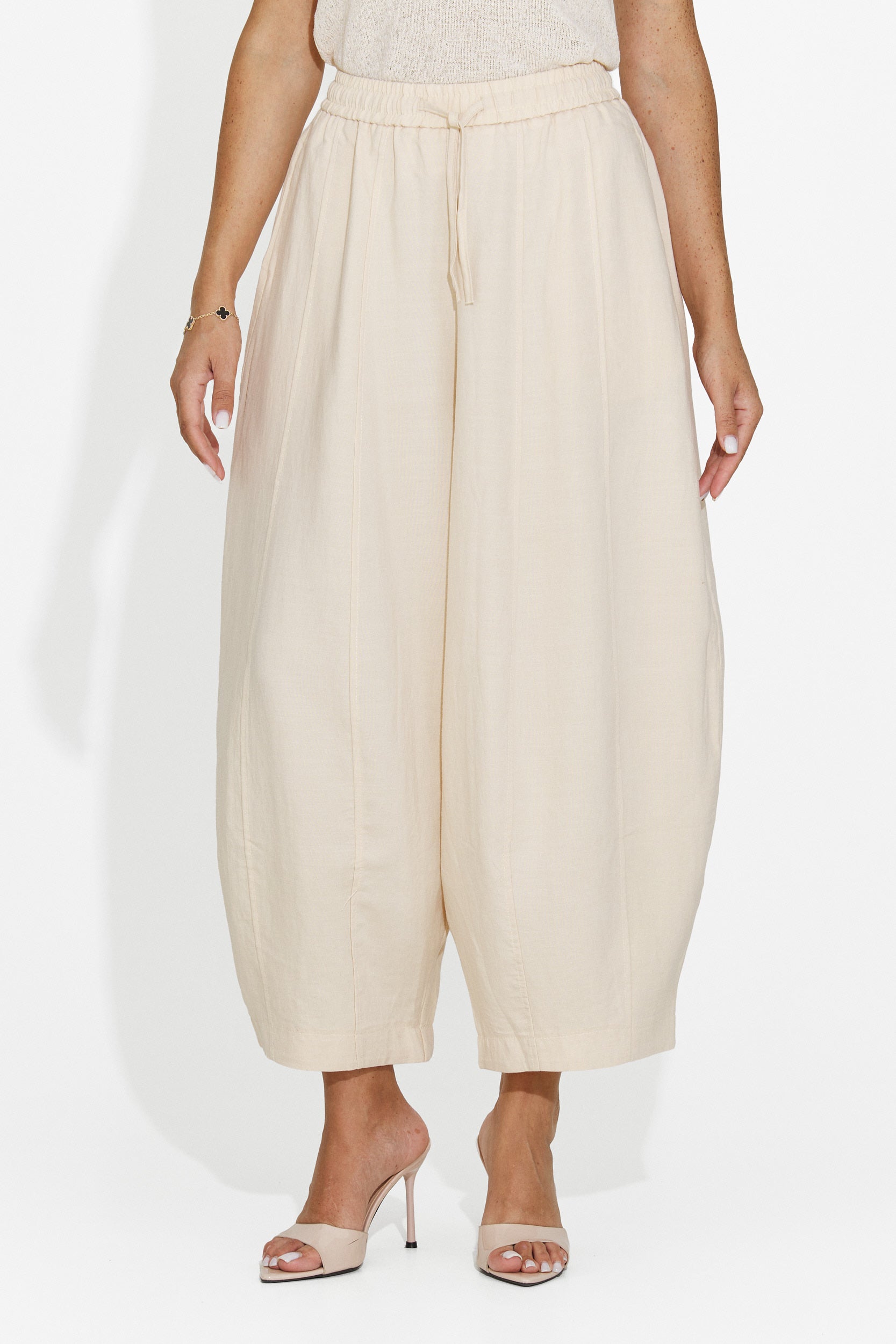 Pantaloni dama casual bej Eusepia Bogas