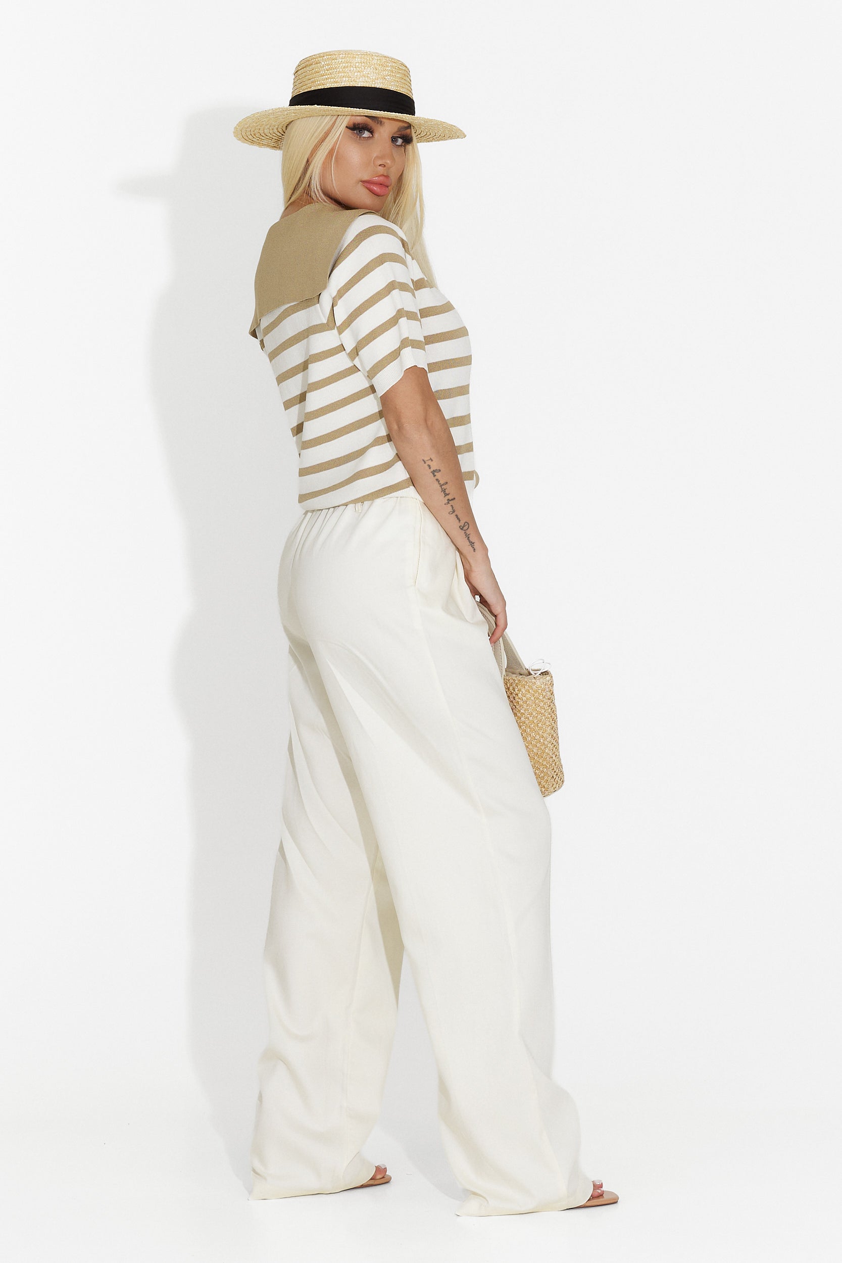 Women's casual beige pants Rudy Bogas