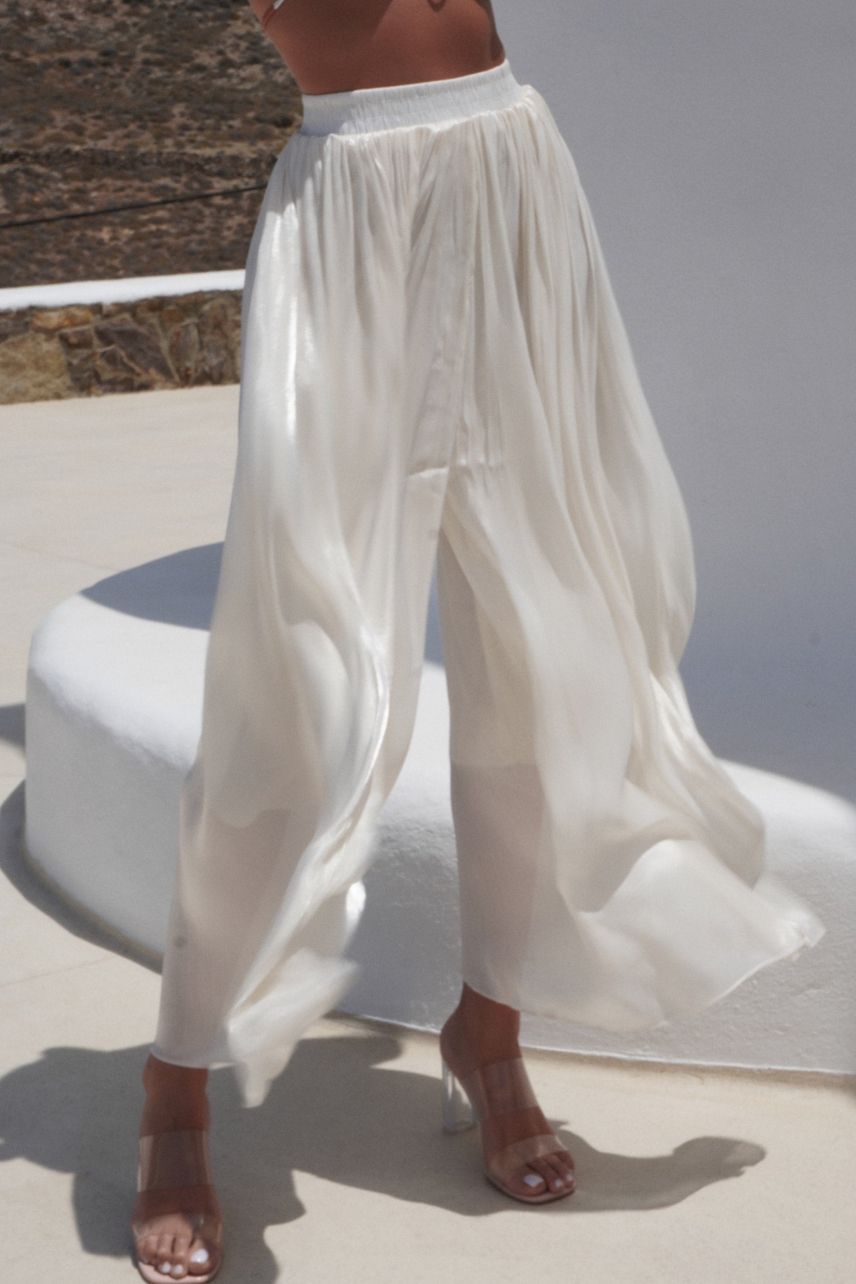 Pantaloni dama casual bej Trendyol Bogas