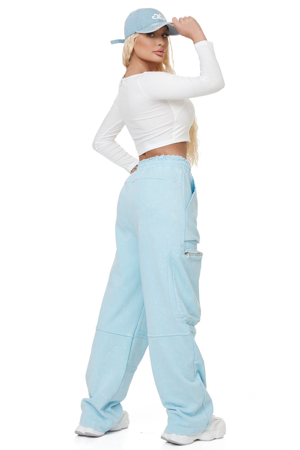 Ladies casual trousers blue Menila Bogas