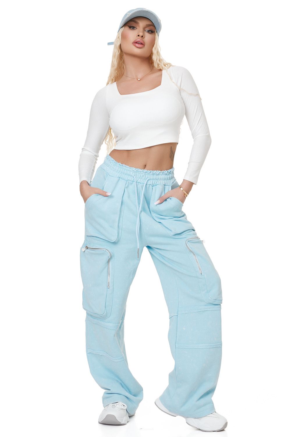 Ladies casual trousers blue Menila Bogas