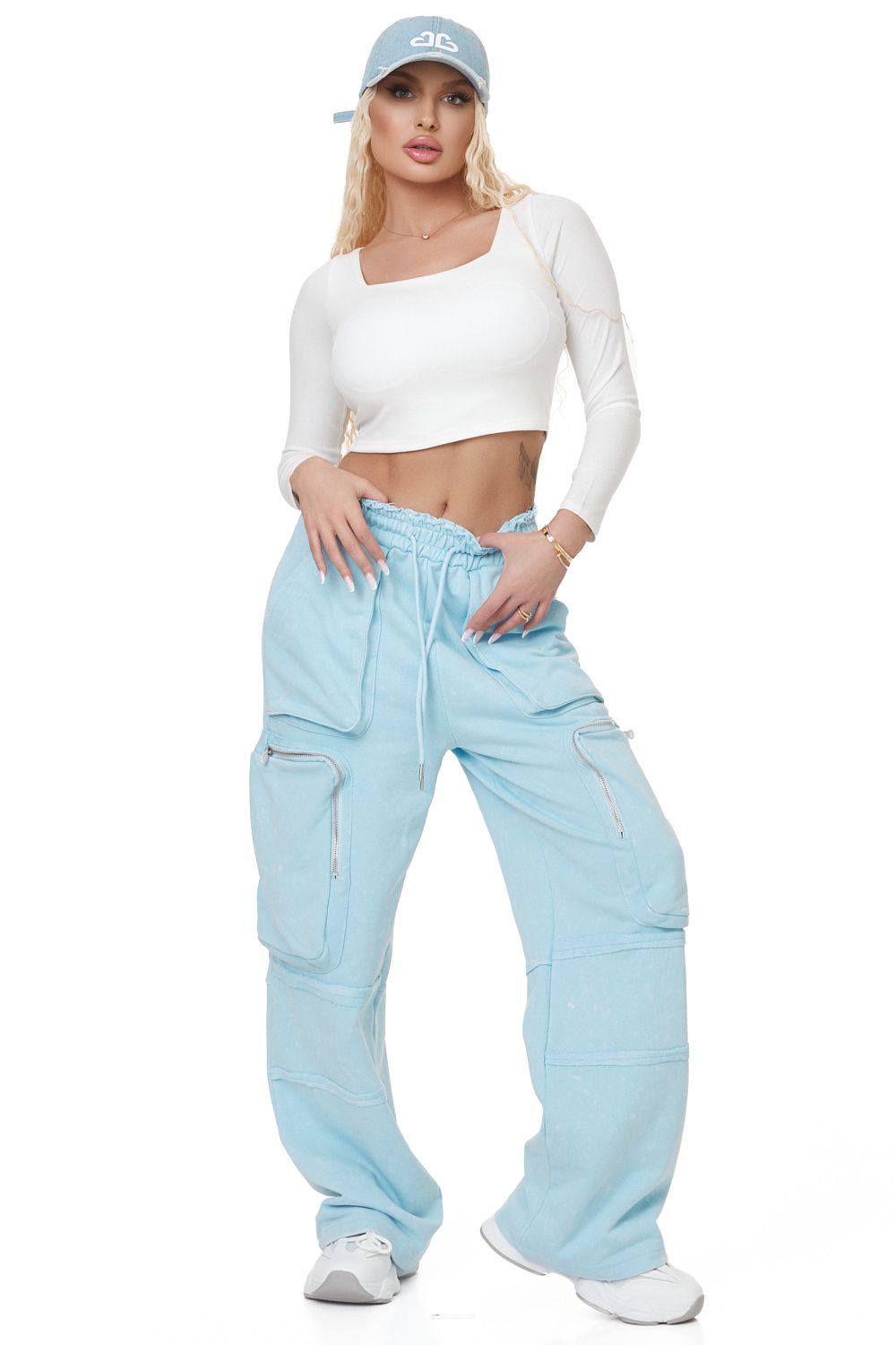 Ladies casual trousers blue Menila Bogas