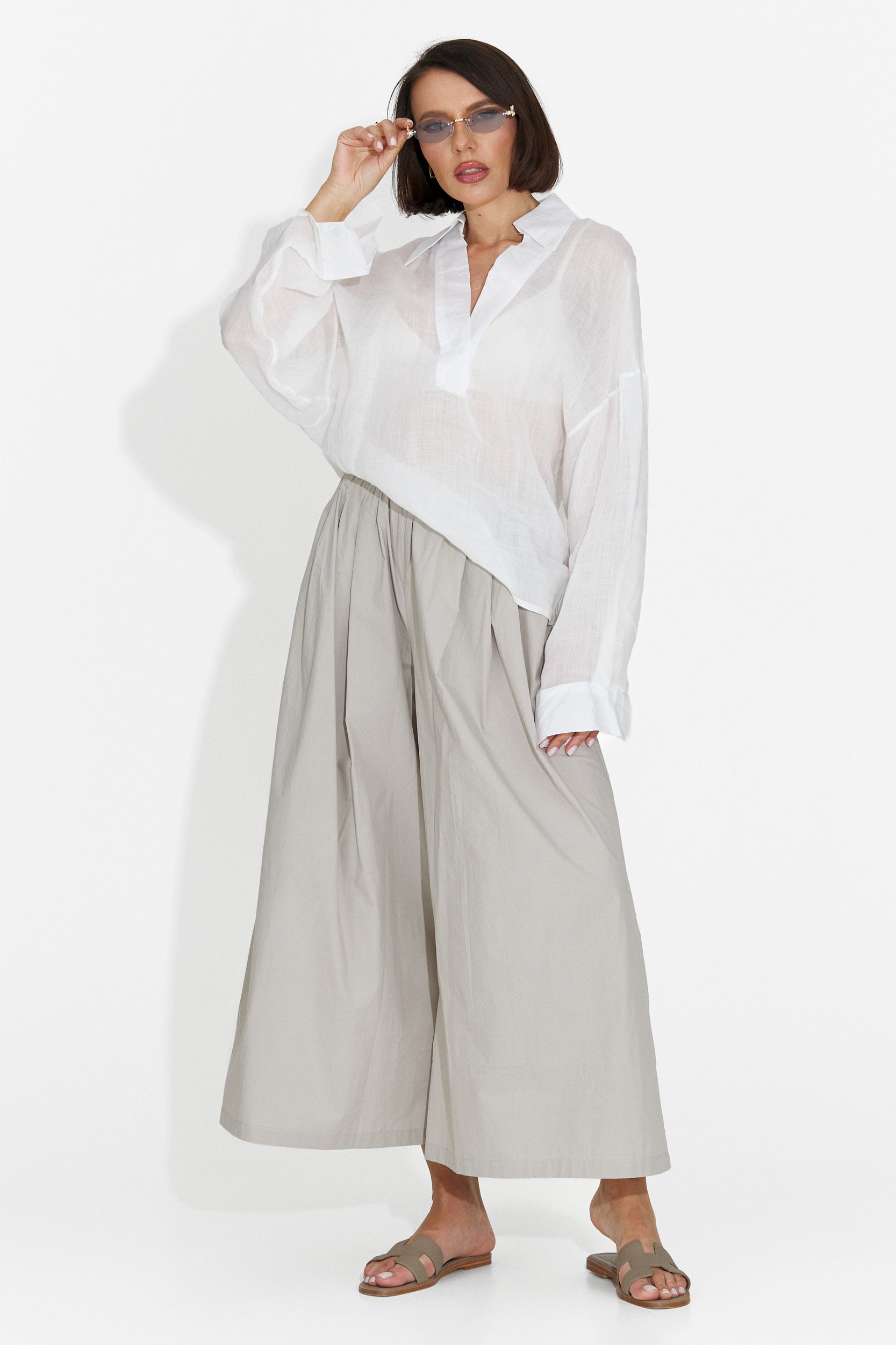 Pantaloni dama casual grej Bluebel Bogas