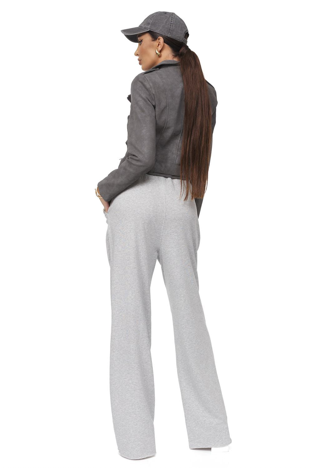 Pantaloni dama casual gri Cotesia Bogas