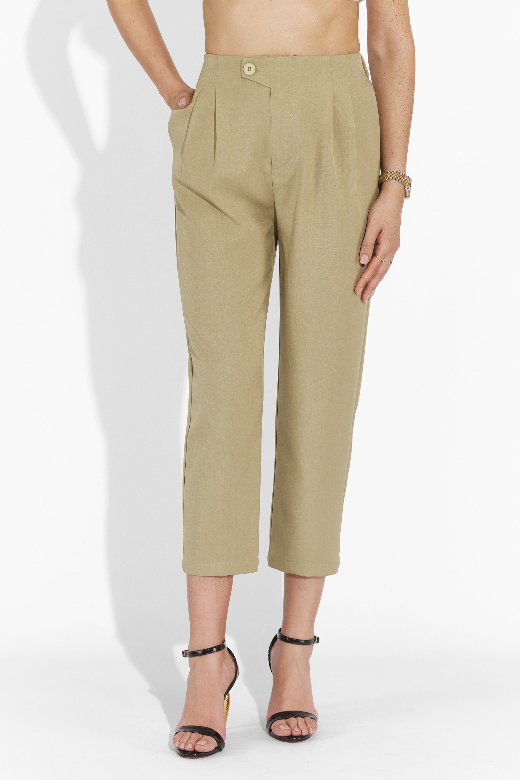 Pantaloni dama casual kaki Alvaro Bogas