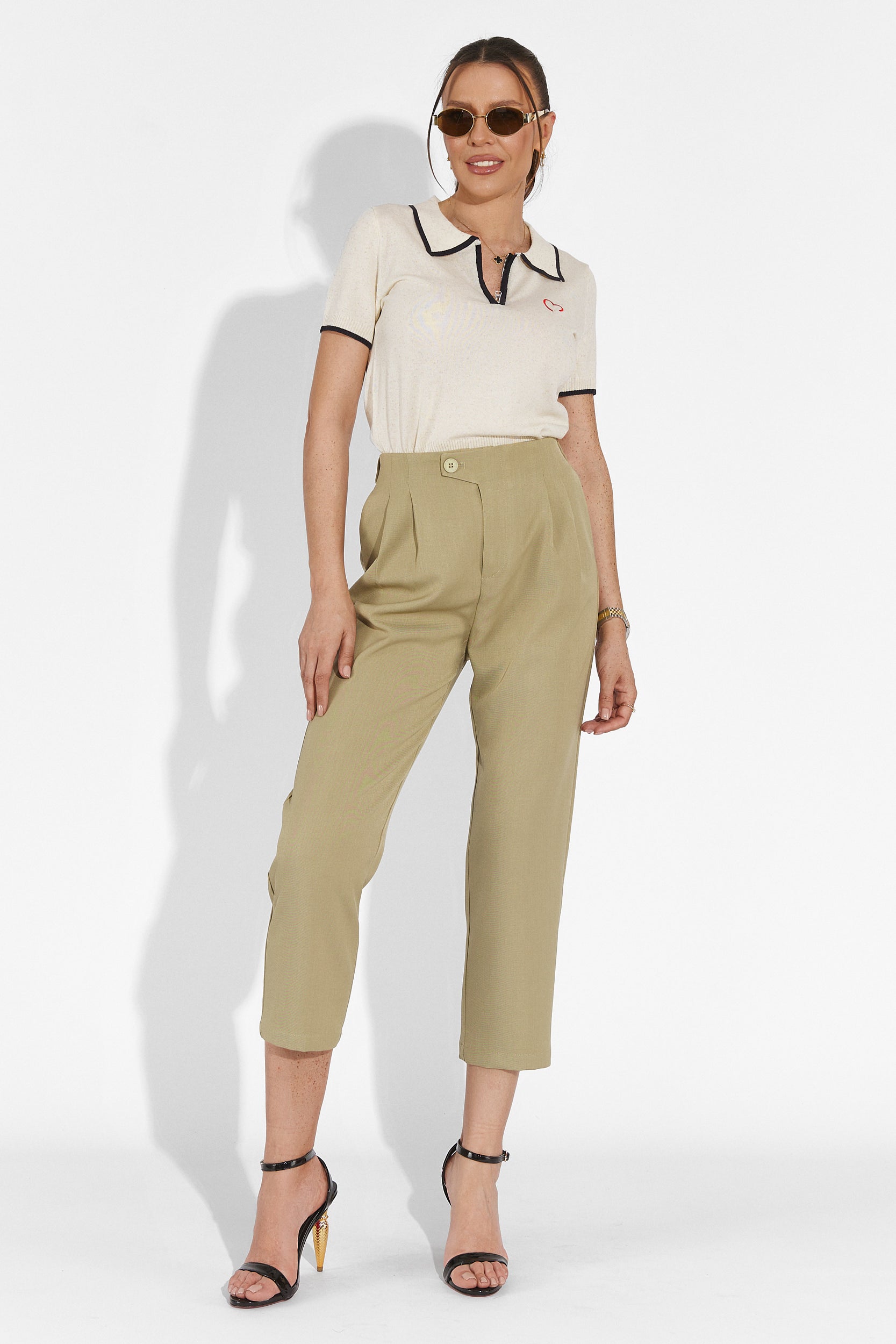 Pantaloni dama casual kaki Alvaro Bogas